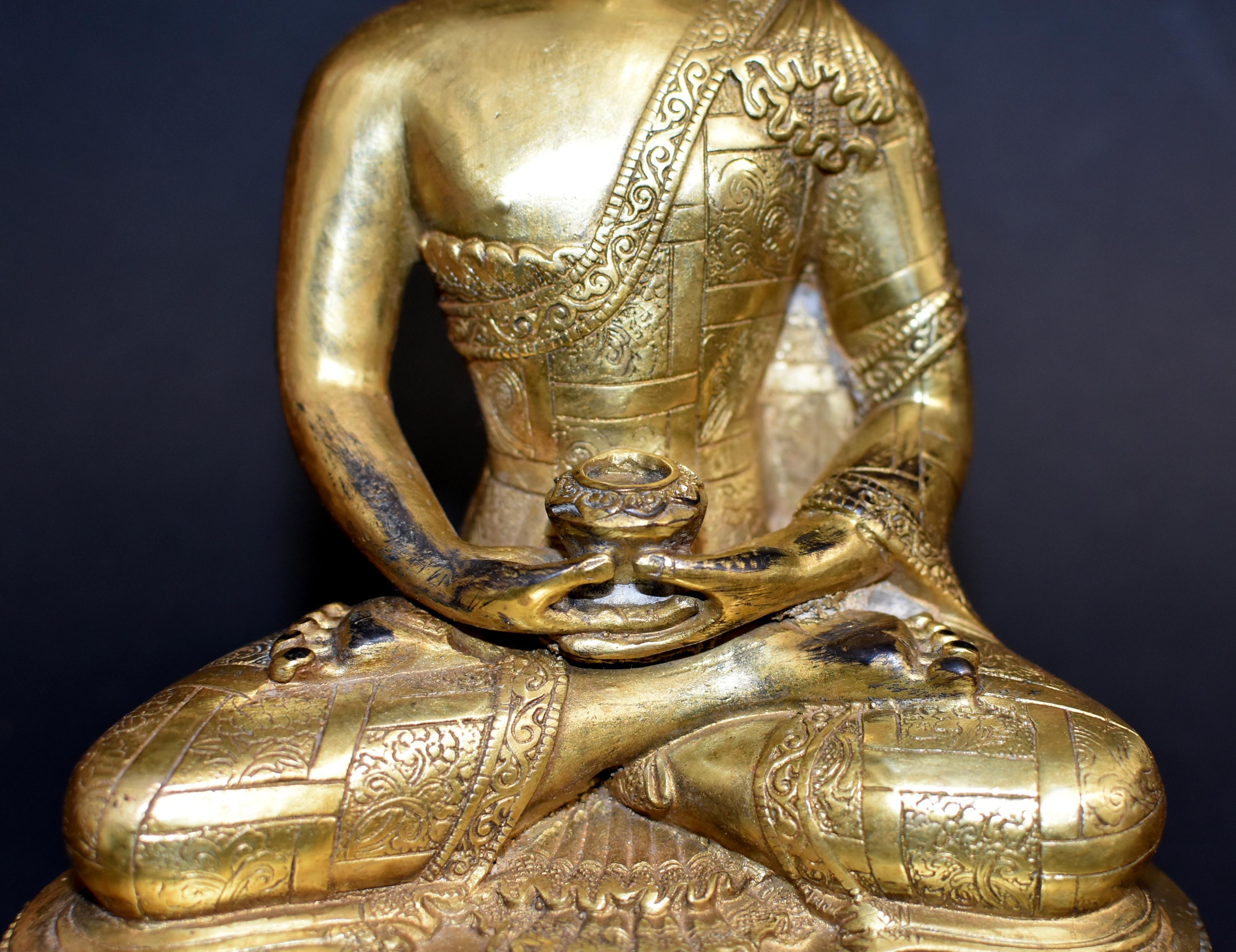 Cast Gilt Bronze Young Sakyamuni Buddha