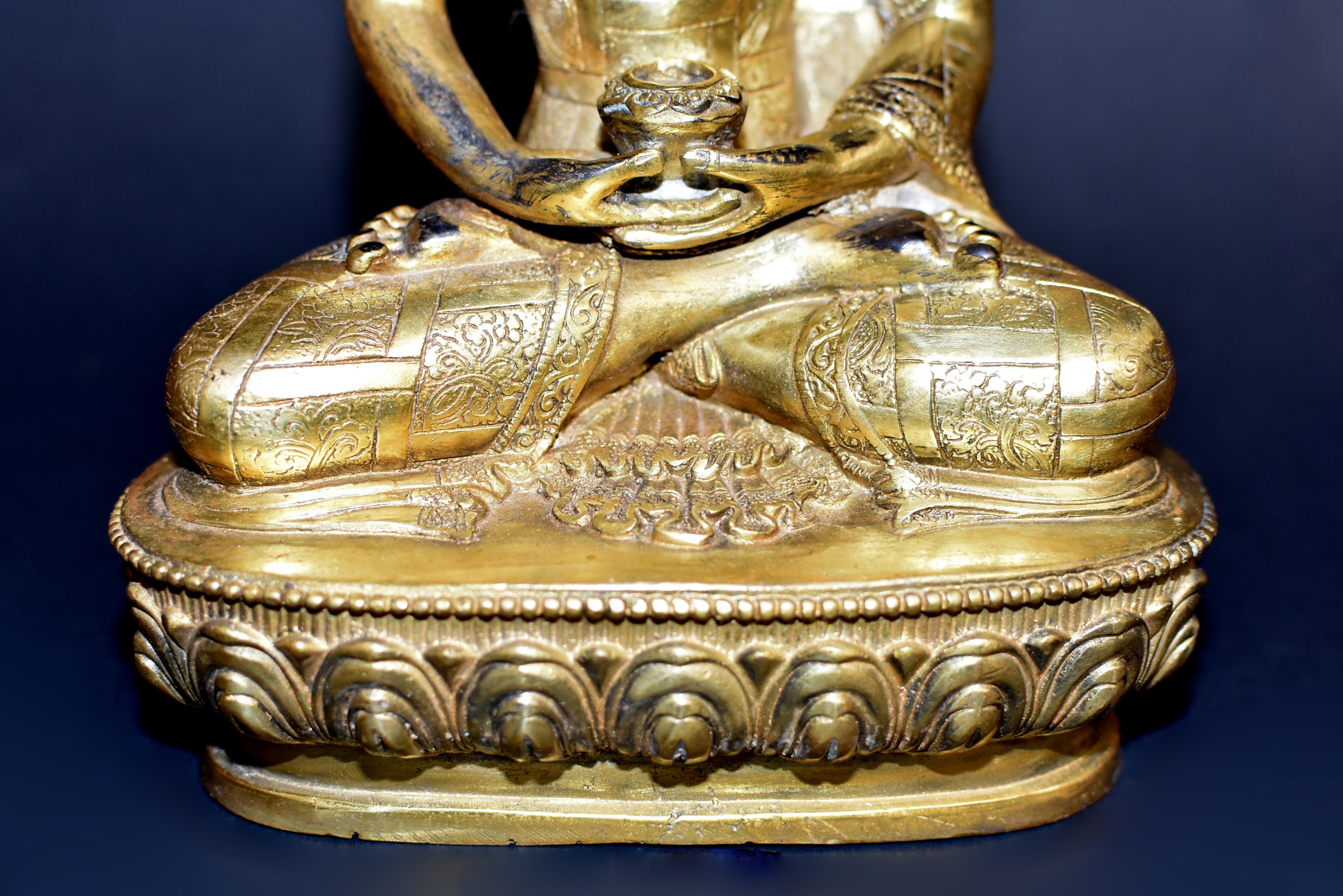 Gilt Bronze Young Sakyamuni Buddha In Good Condition In Somis, CA