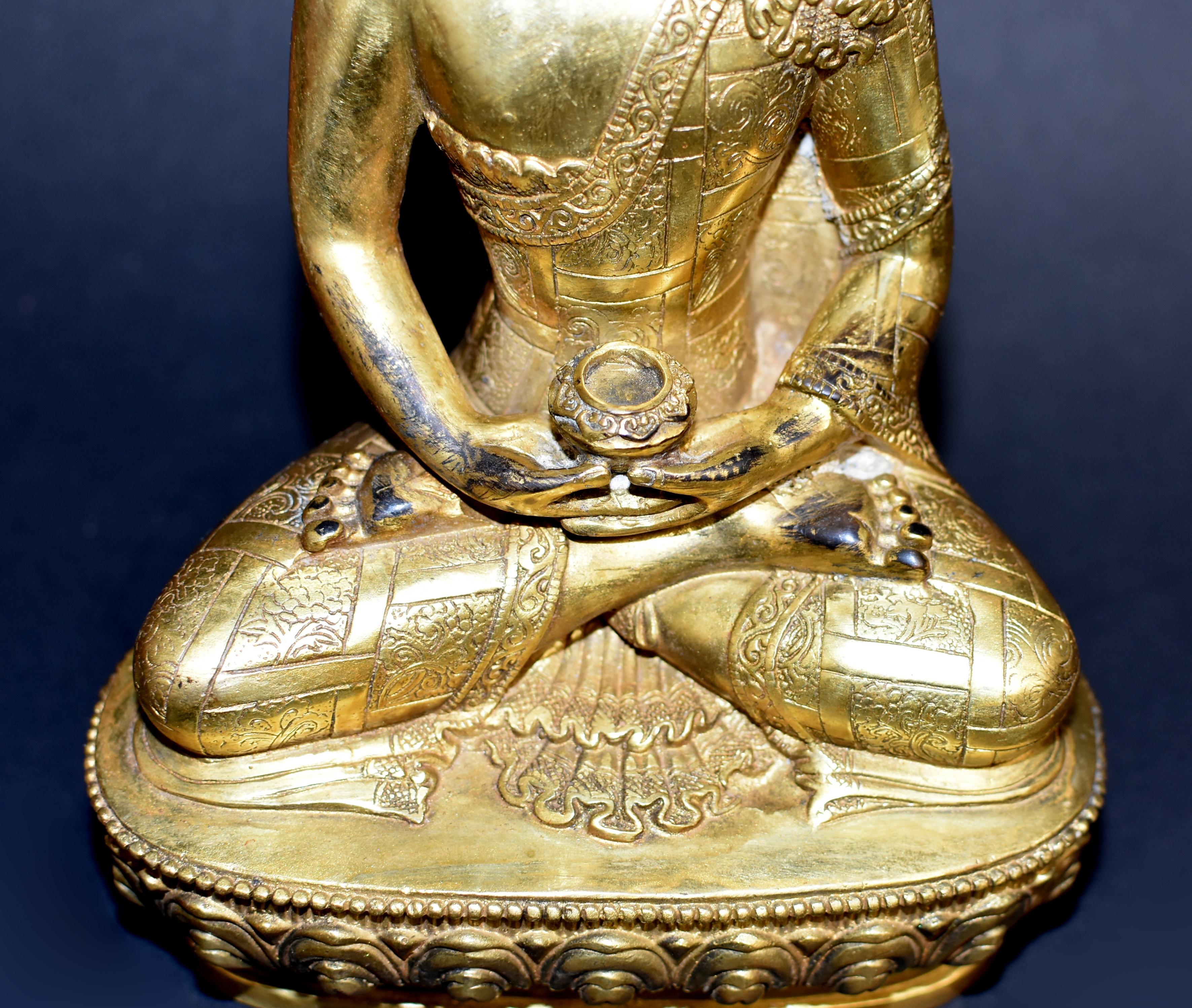 20th Century Gilt Bronze Young Sakyamuni Buddha