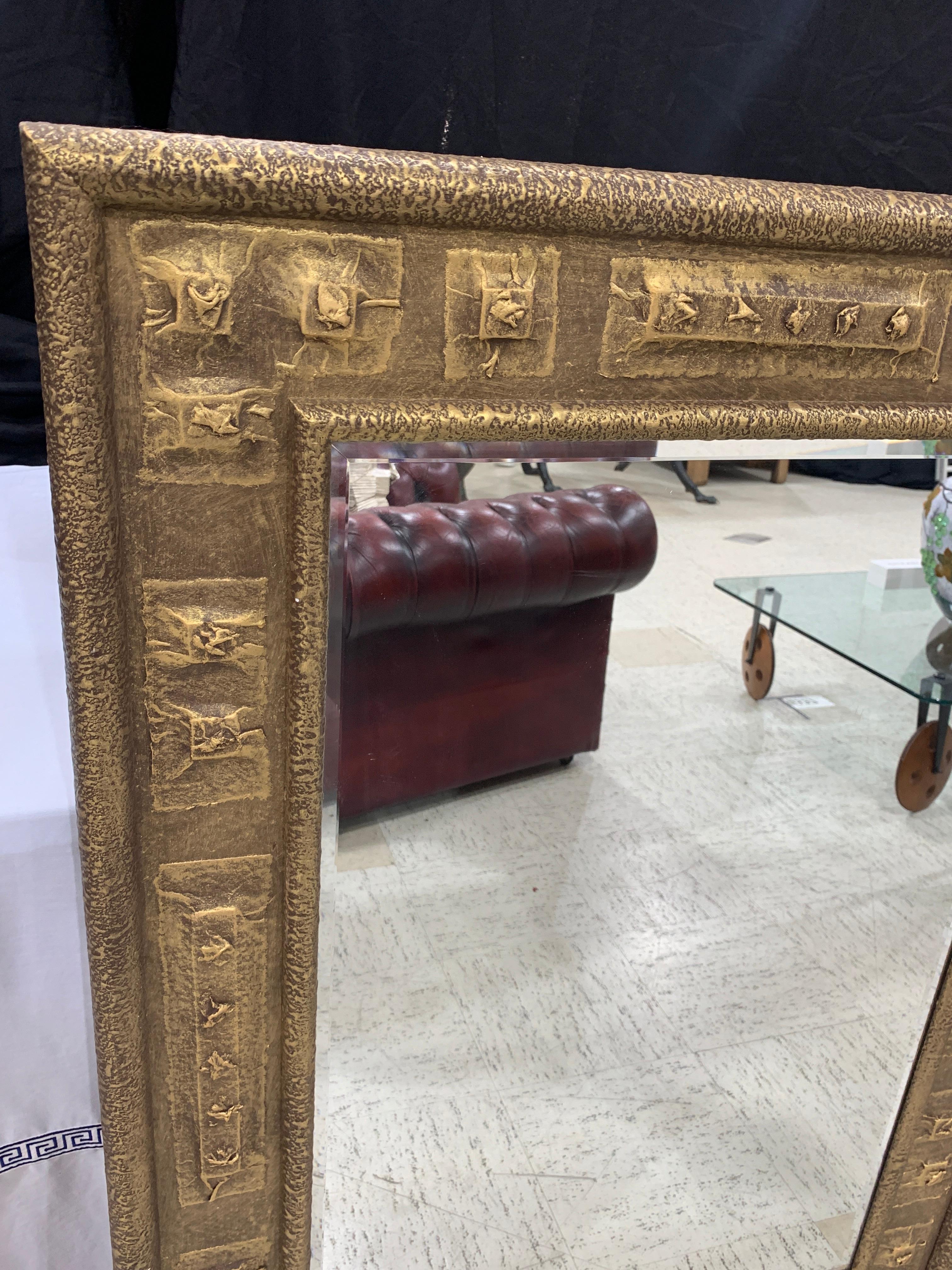 American Gilt Brutalist Mirror, by Harris Strong