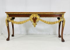 Gilt Carved Mahogany Console Table by Maitland-Smith, Neoclassical Style