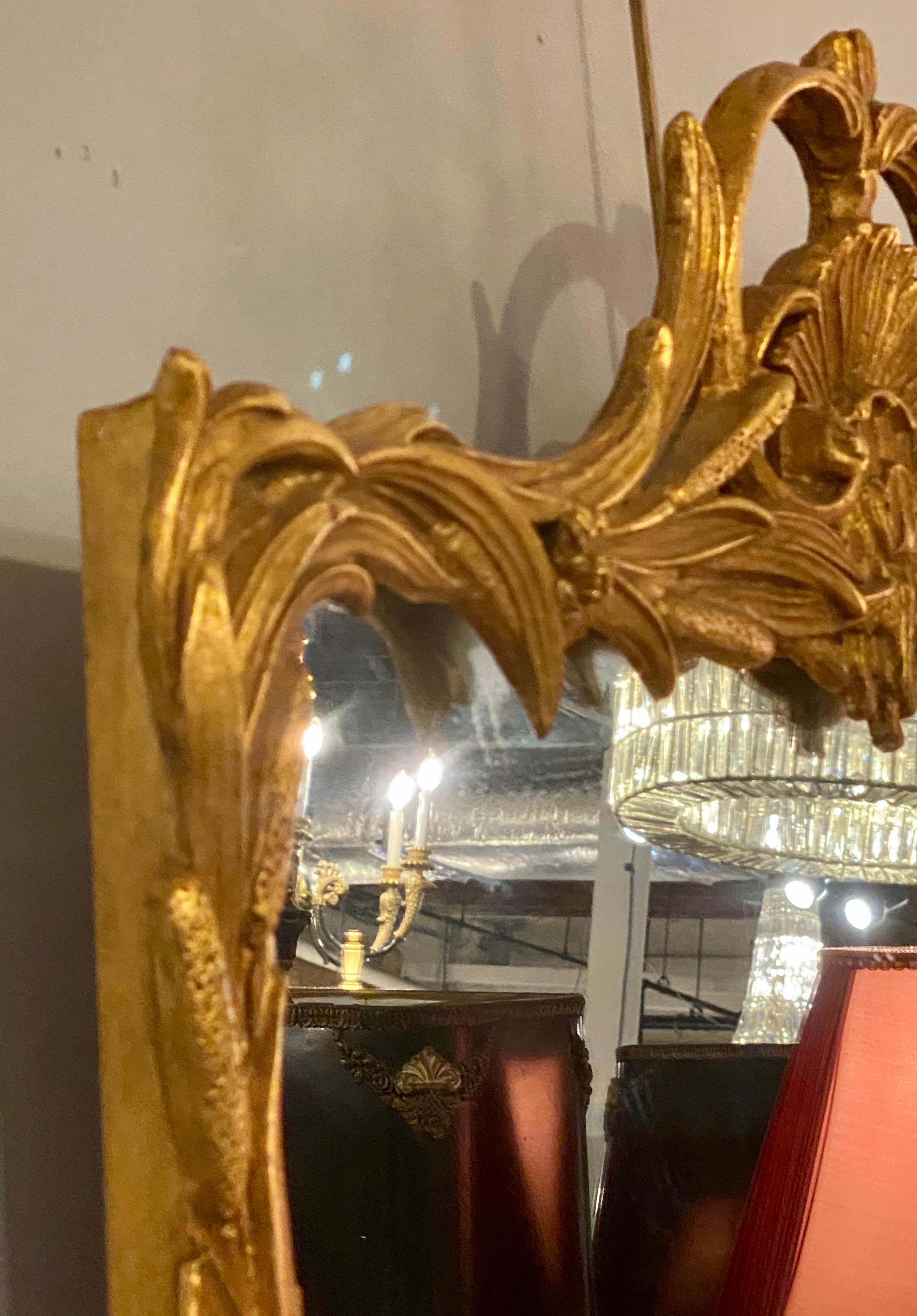 Gilt Carved Shell Motif Italian Mirror 3