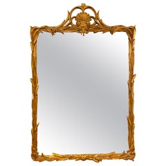 Gilt Carved Shell Motif Italian Mirror