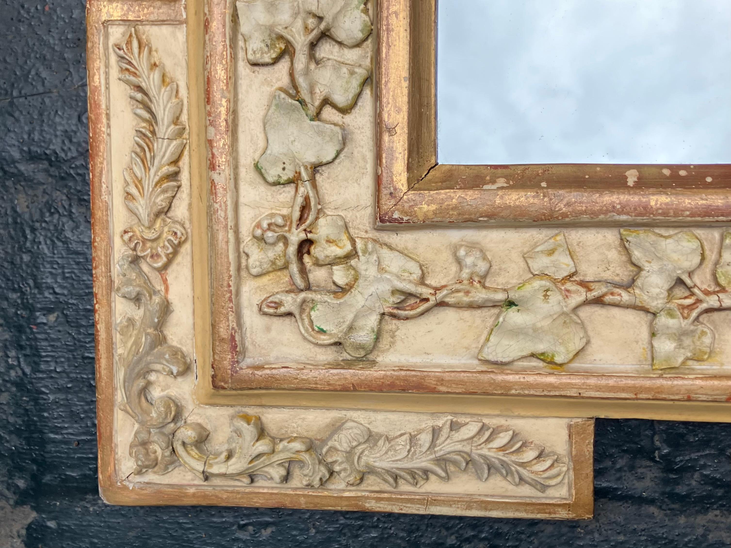 Hand-Carved Gilt Carved Wedding Mirror For Sale