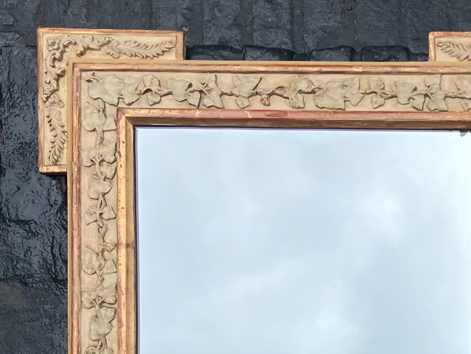 19th Century Gilt Carved Wedding Mirror For Sale
