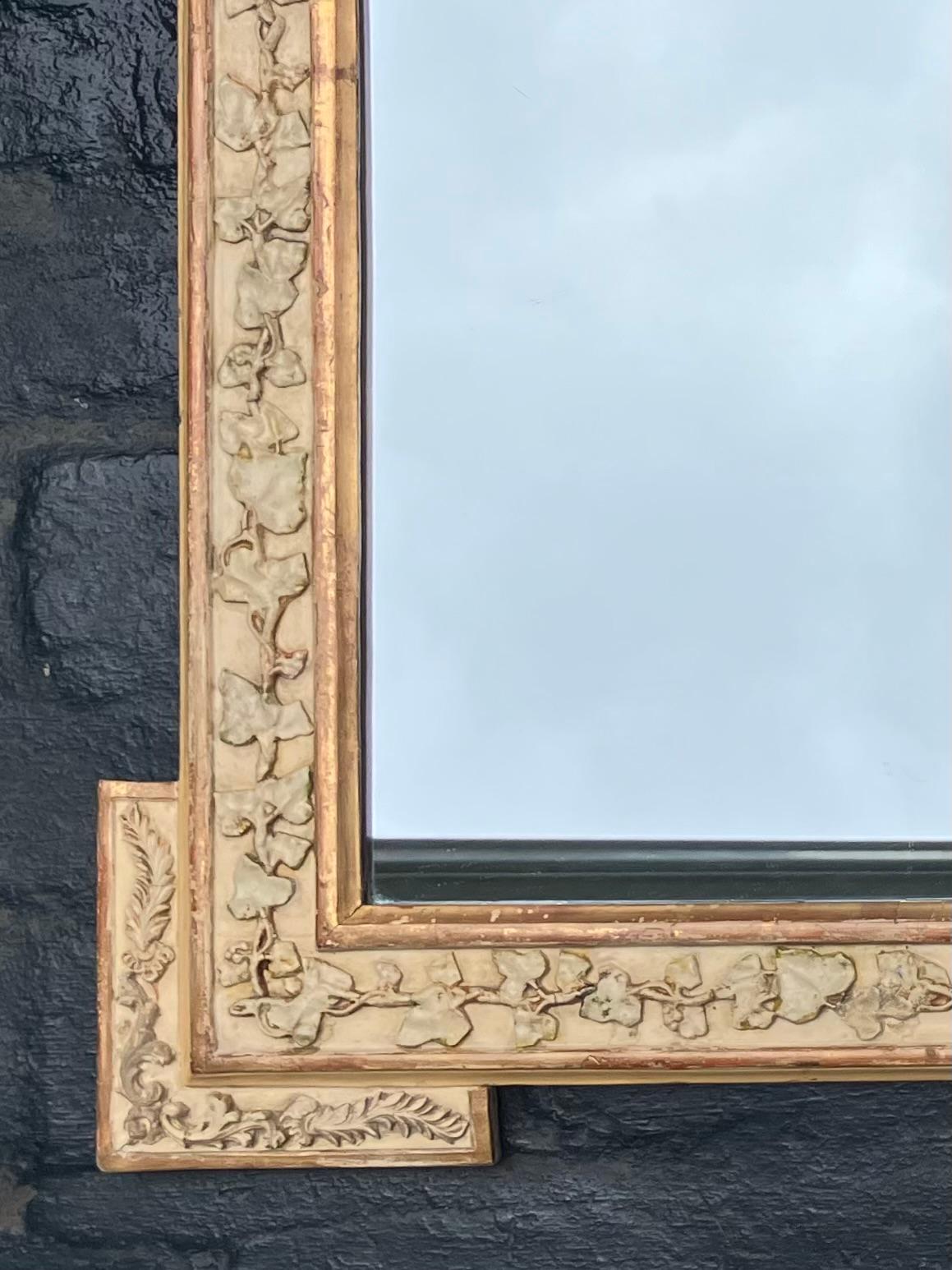 Gesso Gilt Carved Wedding Mirror For Sale