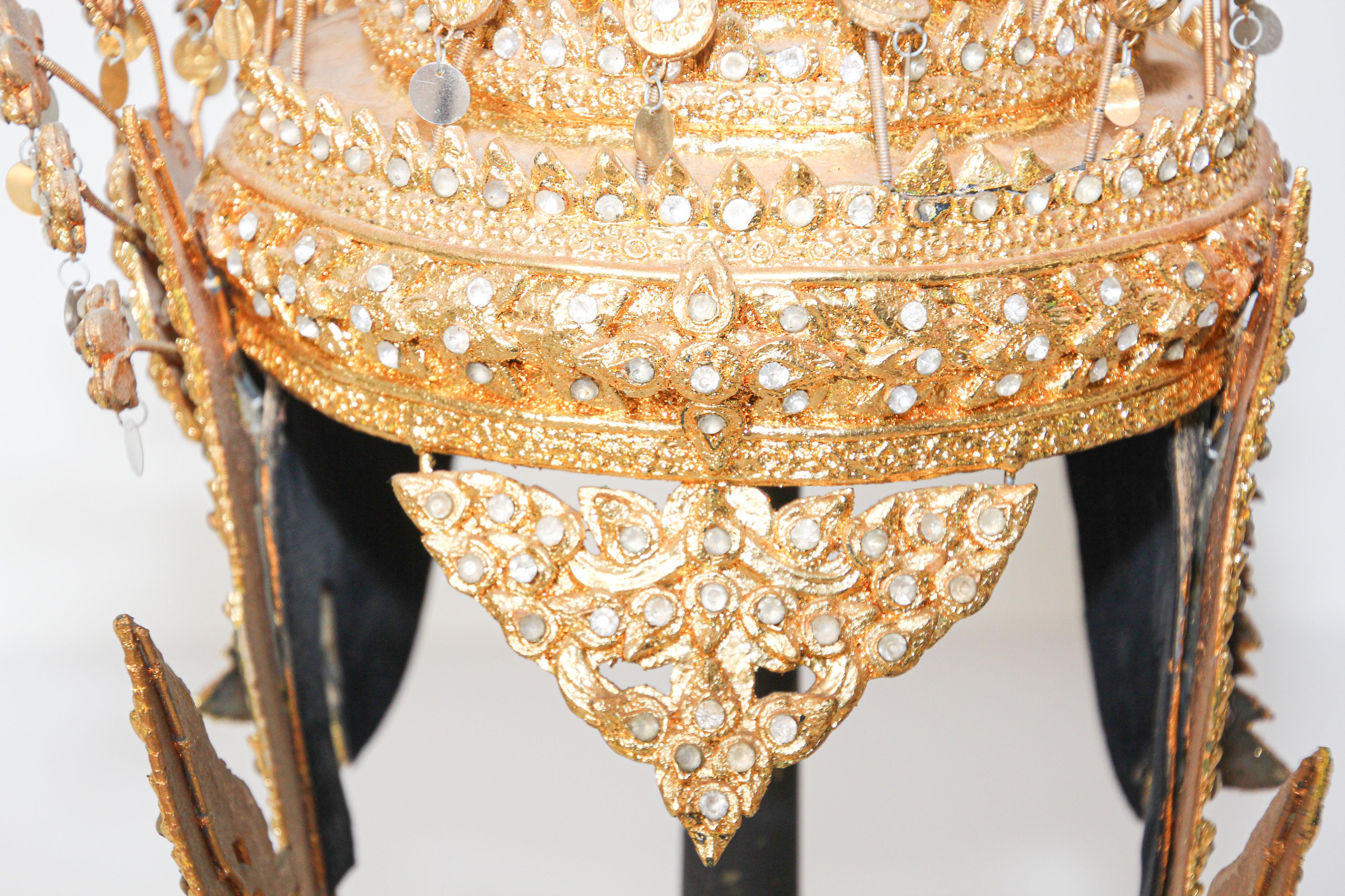 Gilt Ceremonial Thai Head dress For Sale 2