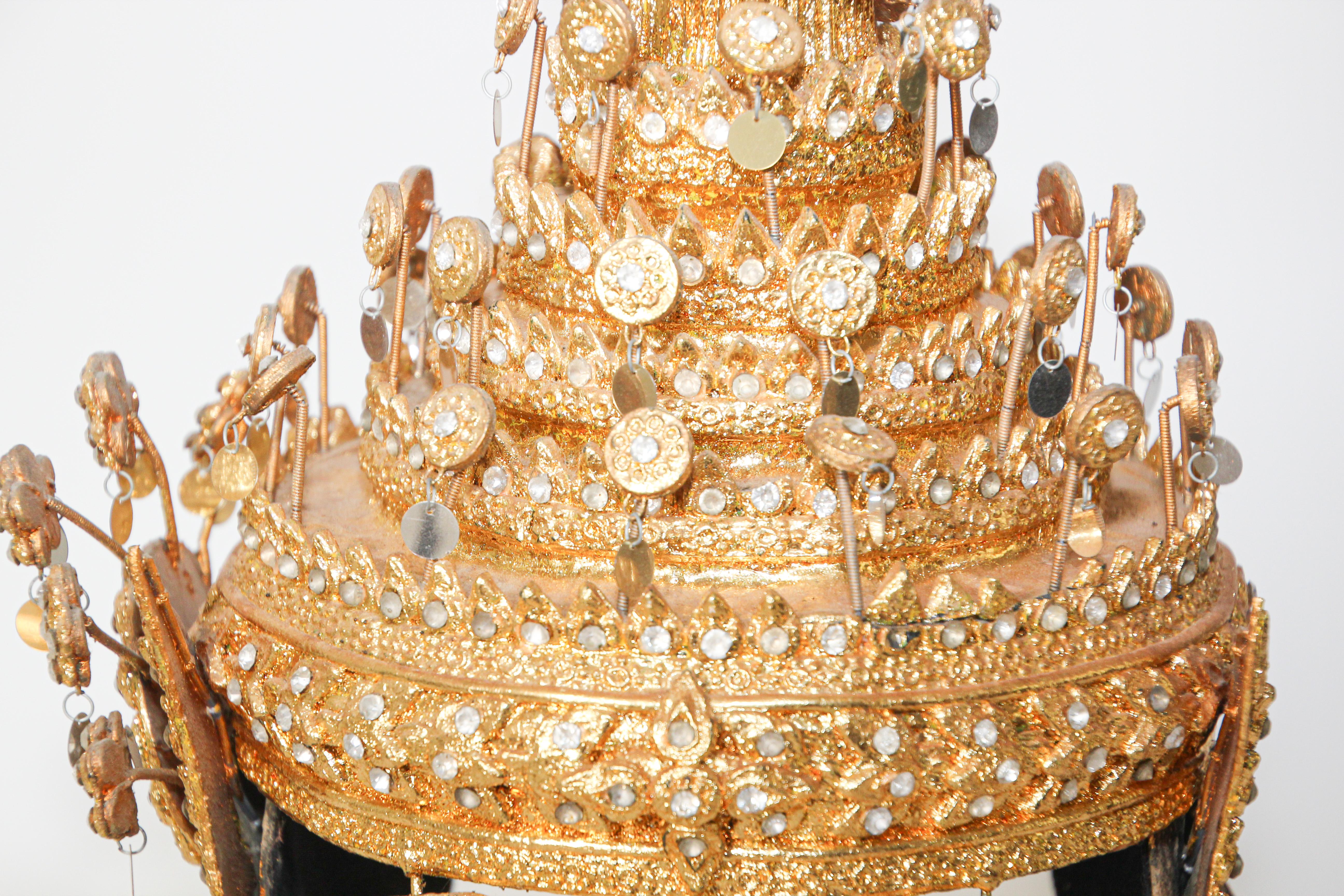 Gilt Ceremonial Thai Head dress For Sale 3