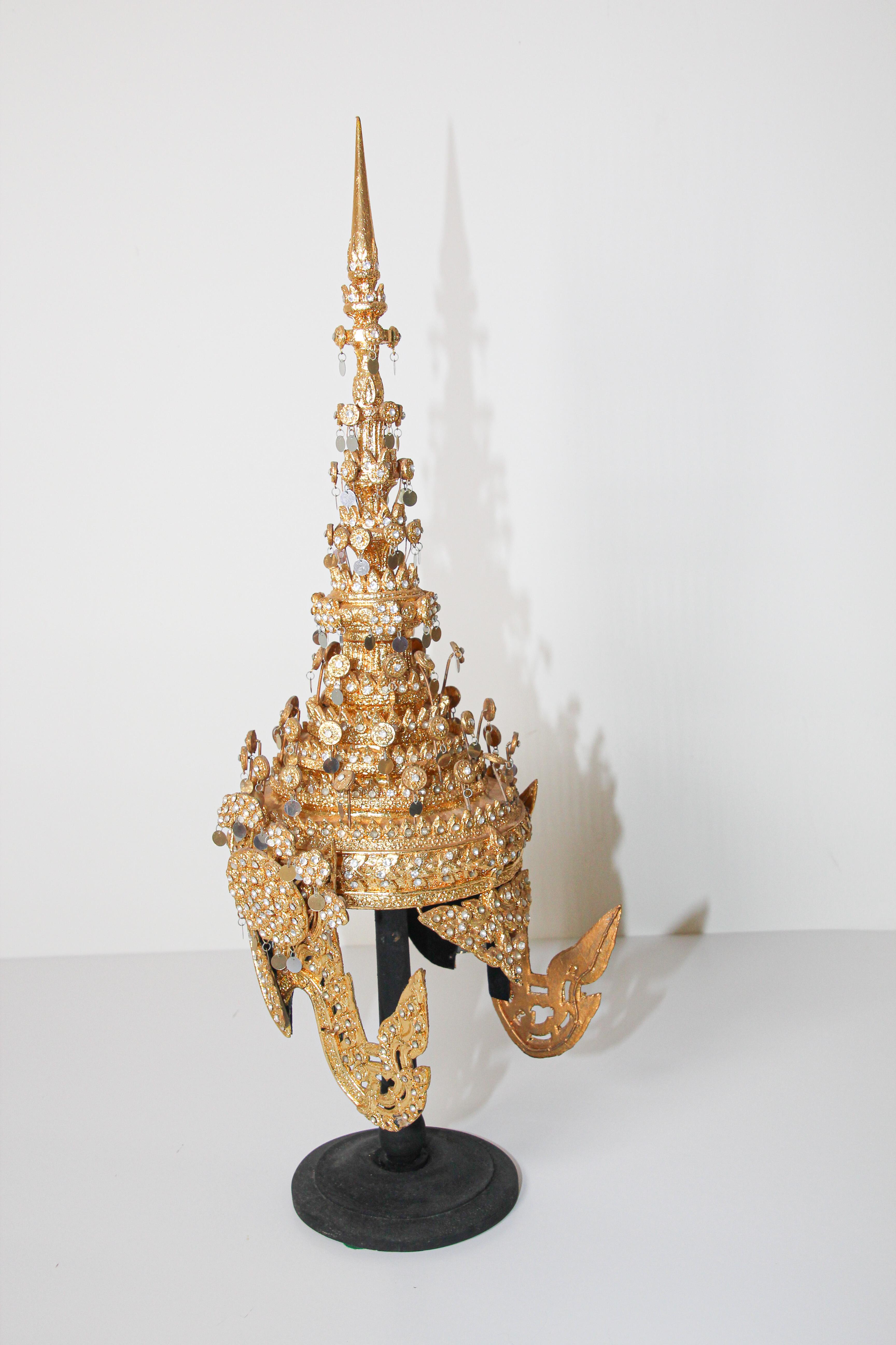 Gilt Ceremonial Thai Head dress For Sale 6