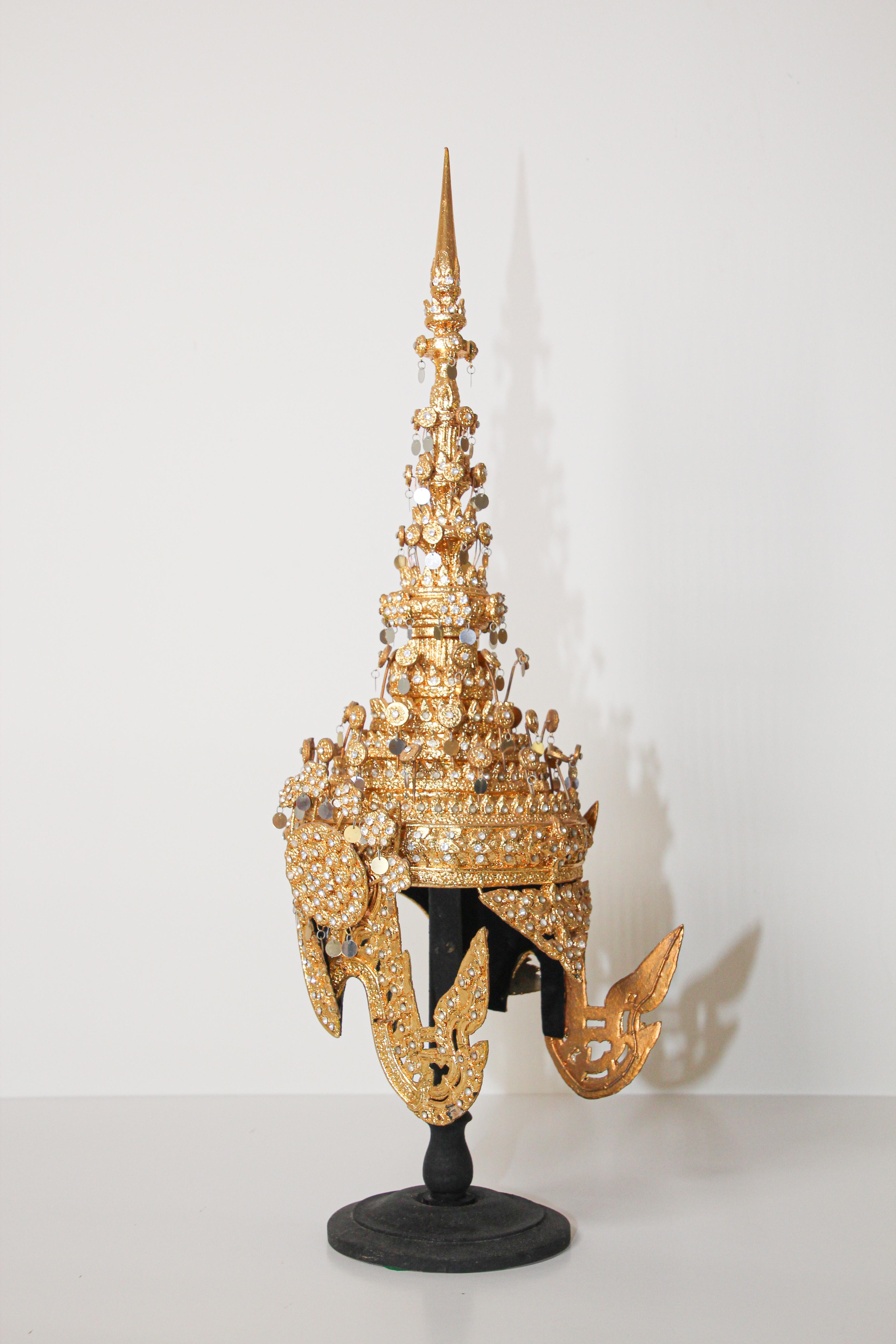 Gilt Ceremonial Thai Head dress For Sale 9