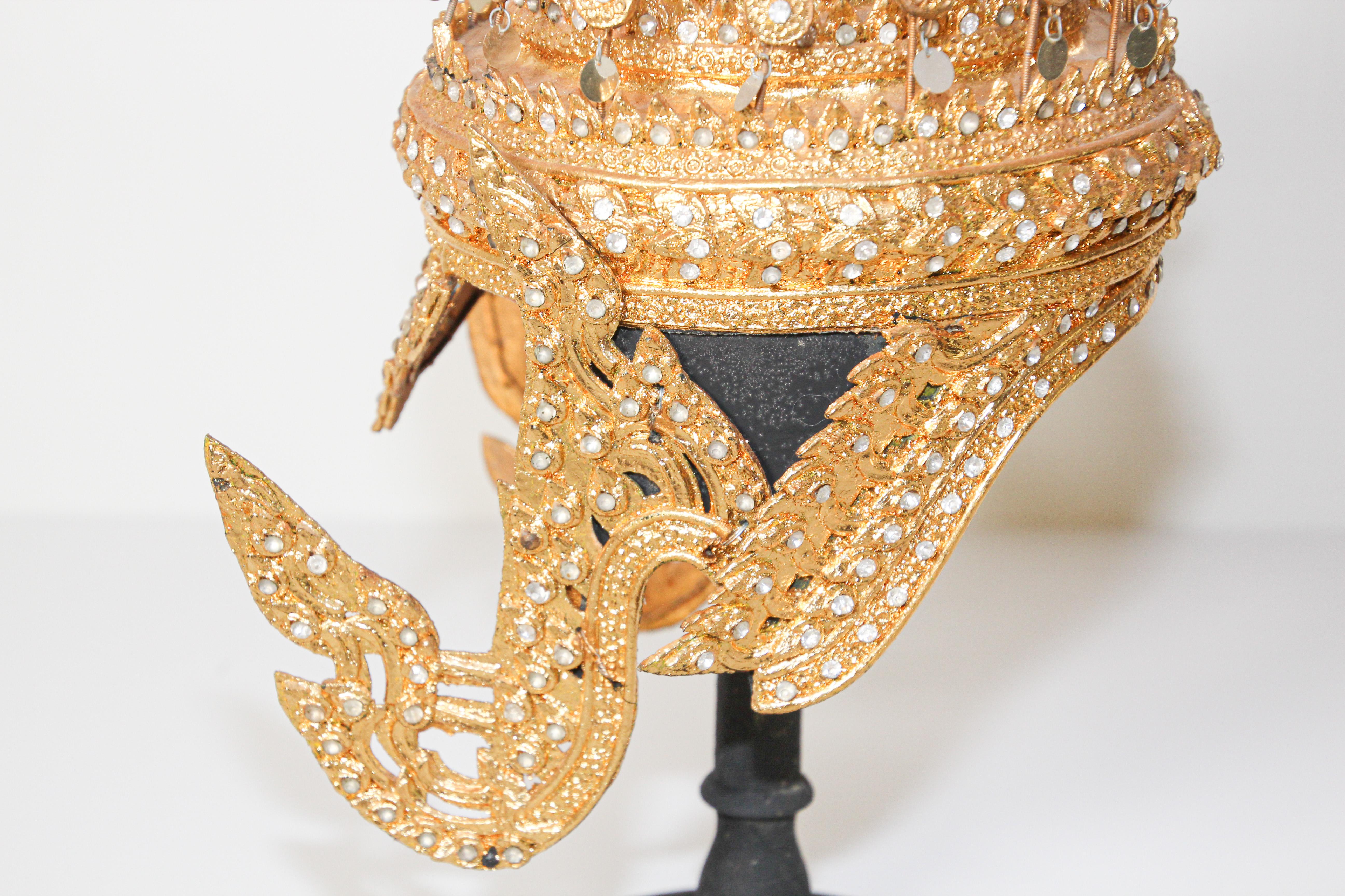 20th Century Gilt Ceremonial Thai Head dress For Sale