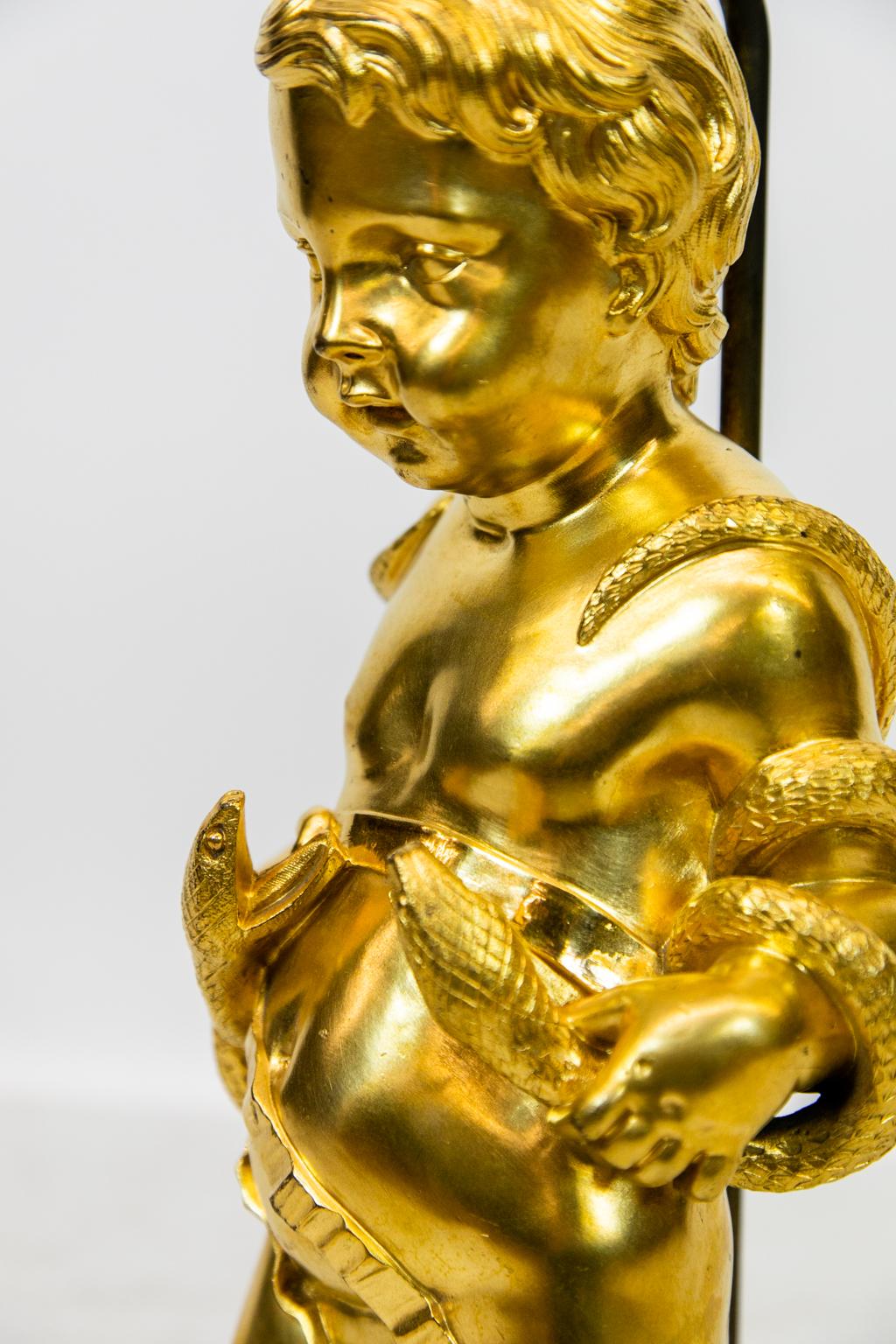 Gilt Cherub Lamp 2