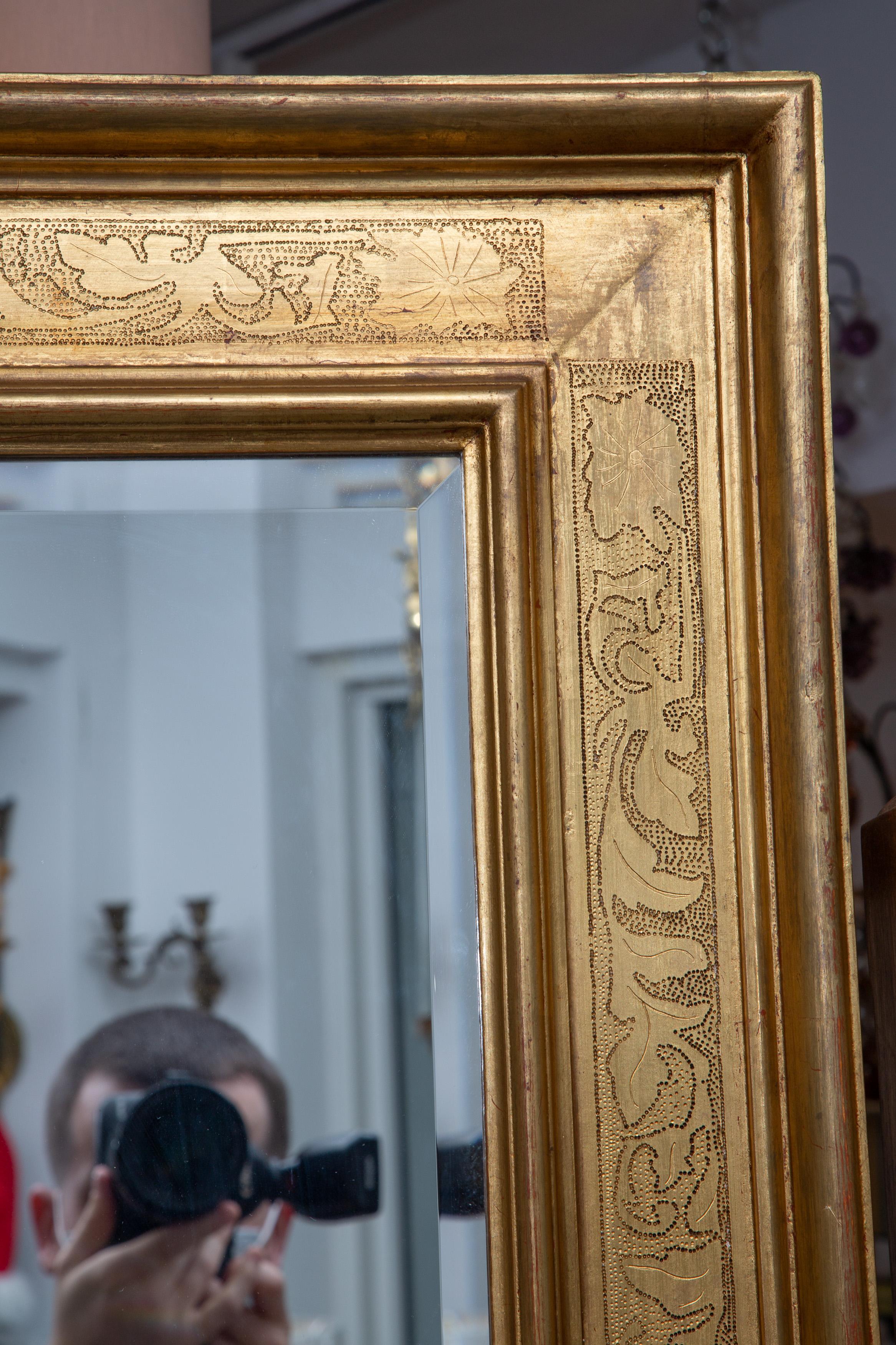 Napoleon III Gilt Cheval Mirror For Sale 1