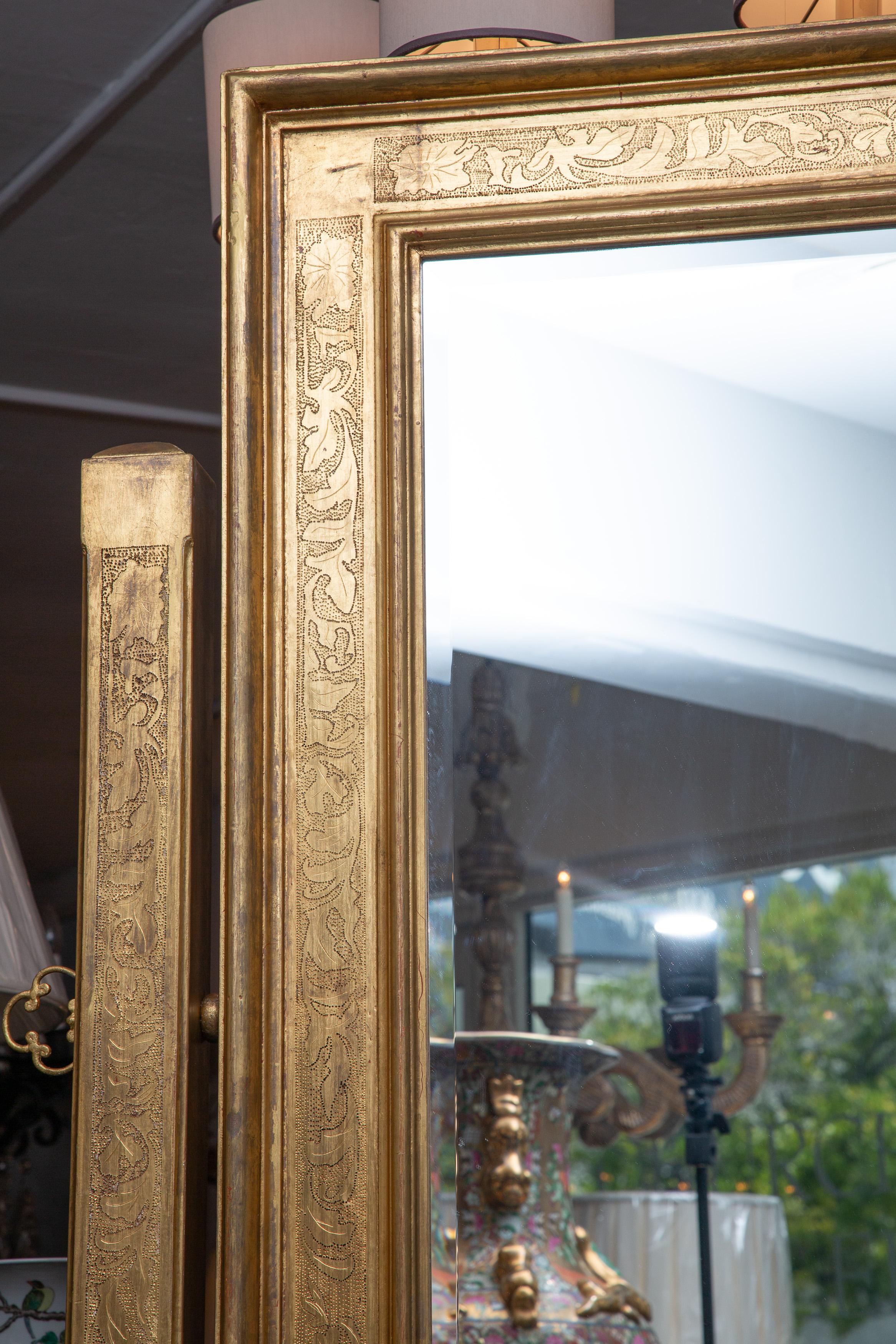 Napoleon III Gilt Cheval Mirror 2