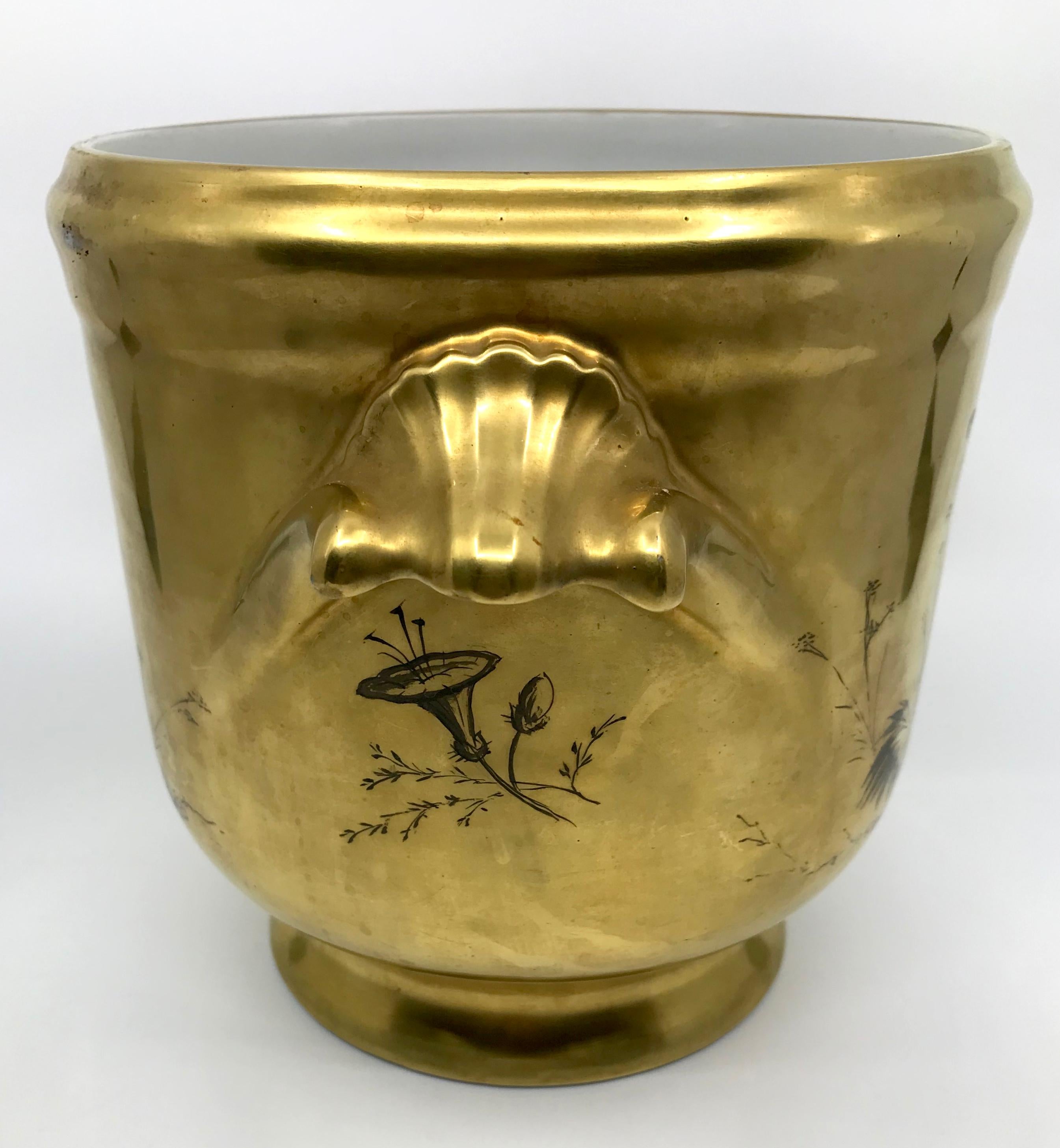 20th Century Gilt Chinoiserie Cachepot For Sale