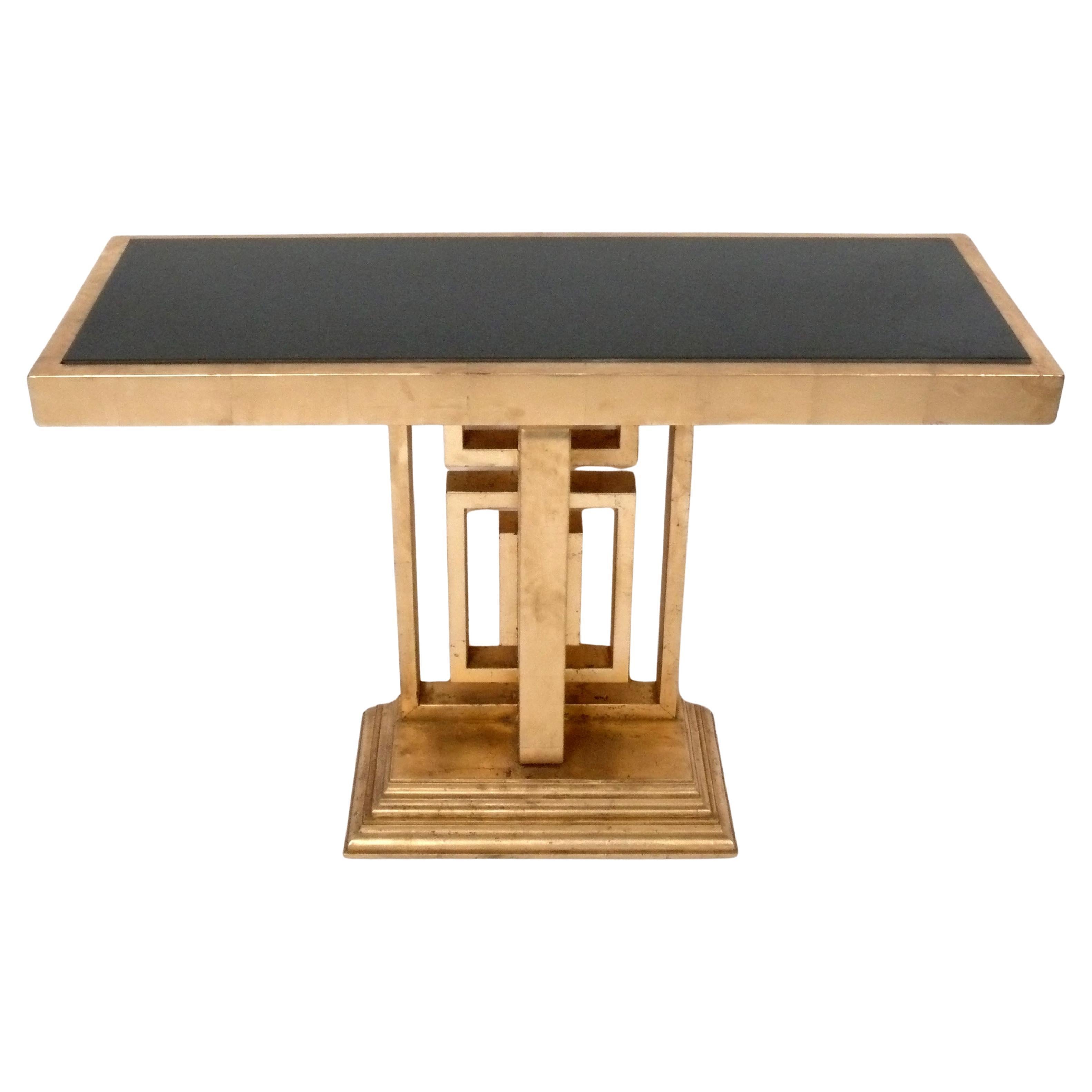 Table console ou bar en chine dorée