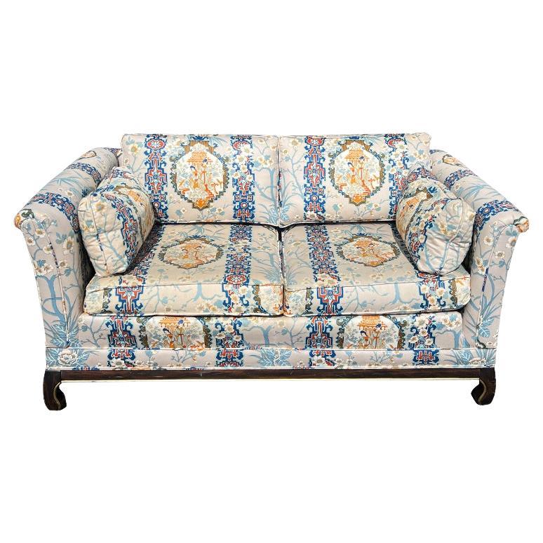 Vergoldetes Chinoiserie-Sofa-Couch- Loveseat von Broyhill and Lenoir Chair Company  im Angebot