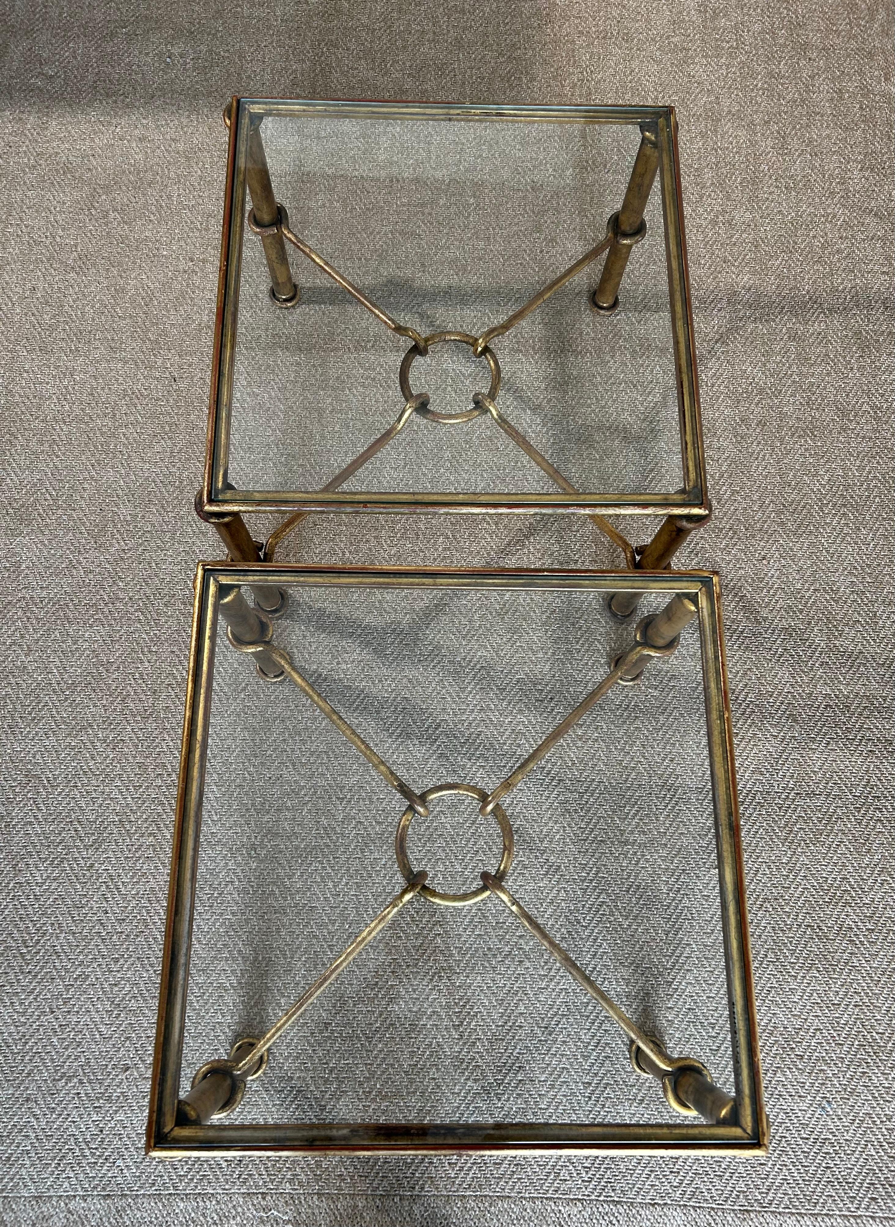 Neoclassical Gilt Coffee Table, Italy, 1970's, by Giovanni Banci for Hermes For Sale