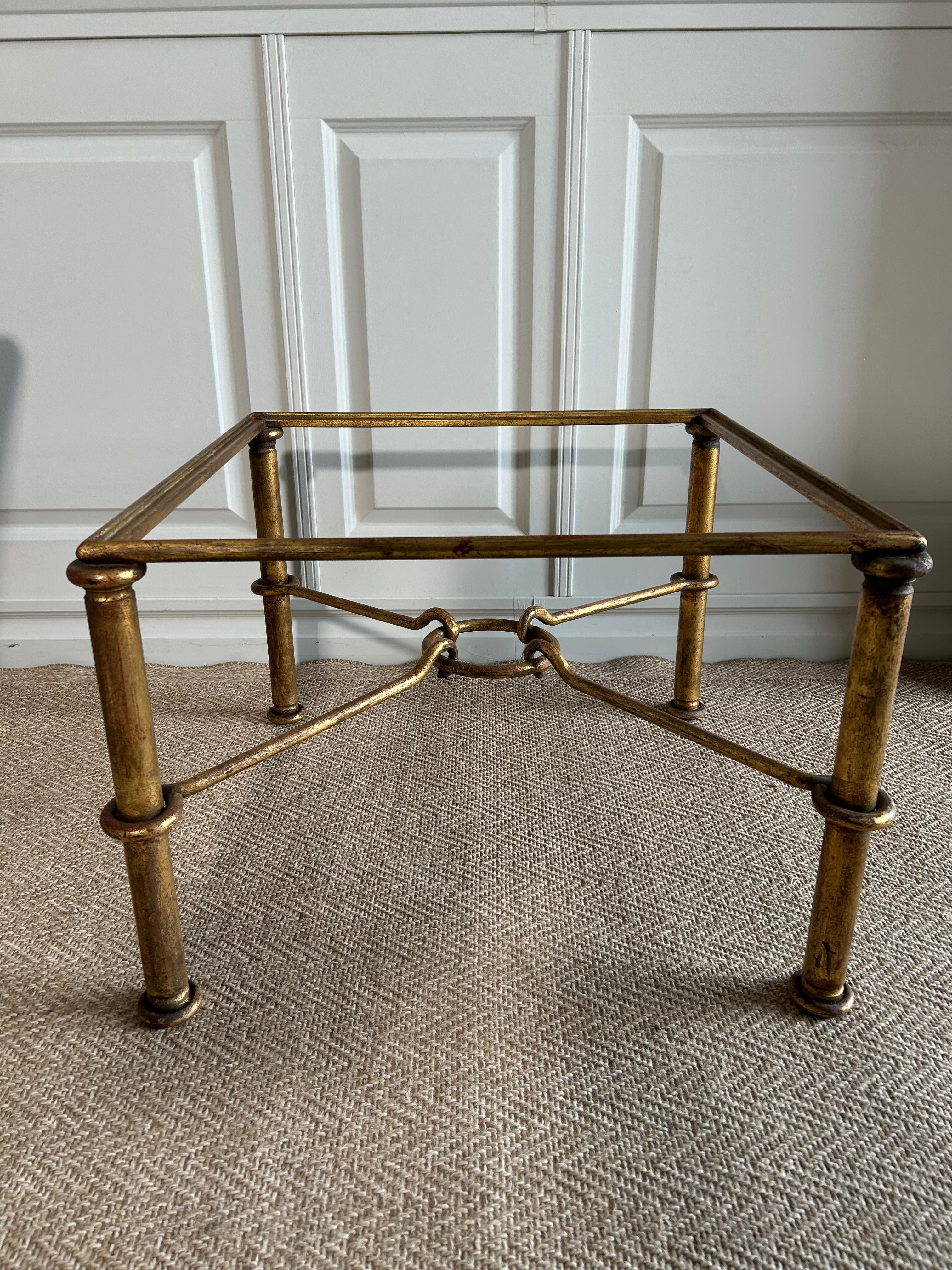 Late 20th Century Gilt Coffee Table, Italy, 1970's, by Giovanni Banci for Hermes For Sale