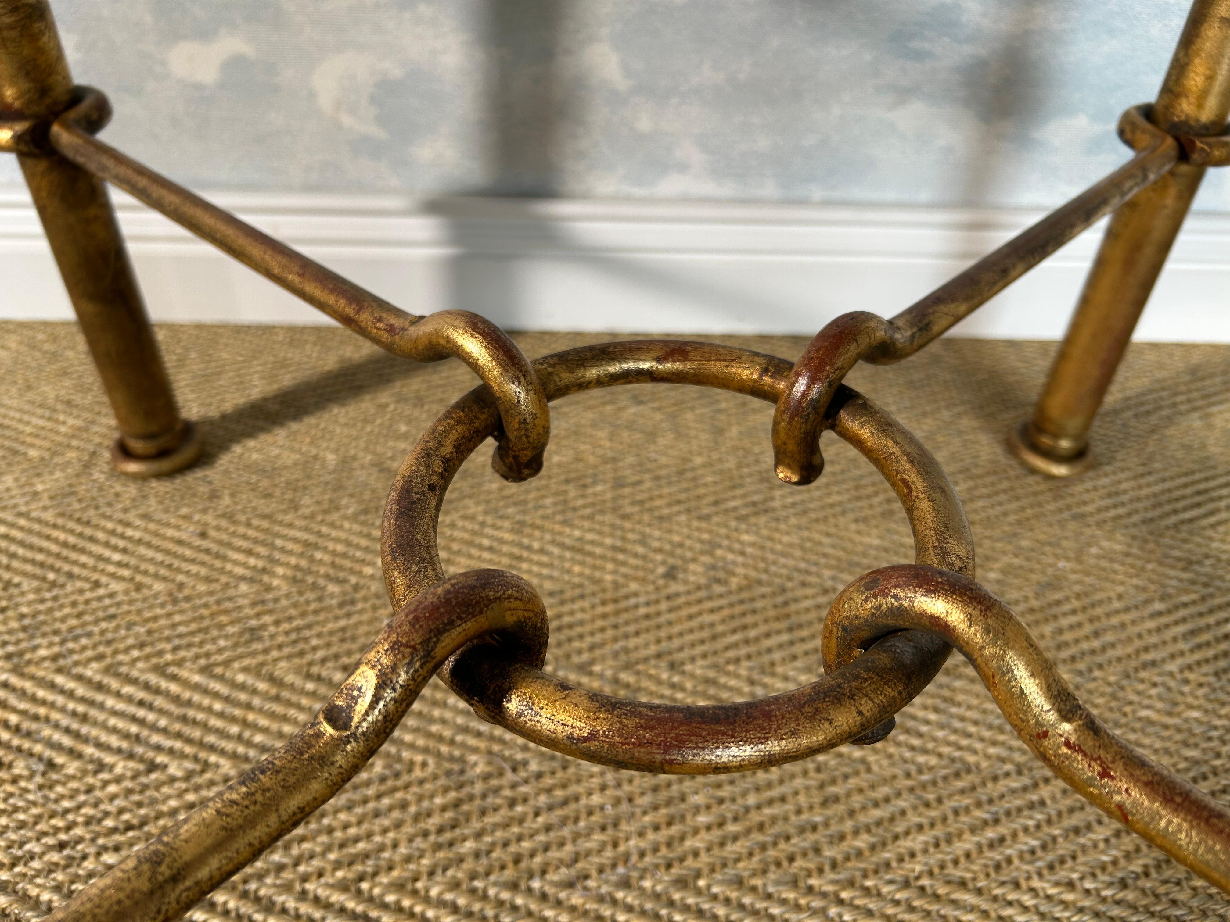 Gilt Coffee Table, Italy, 1970's, by Giovanni Banci for Hermes For Sale 1