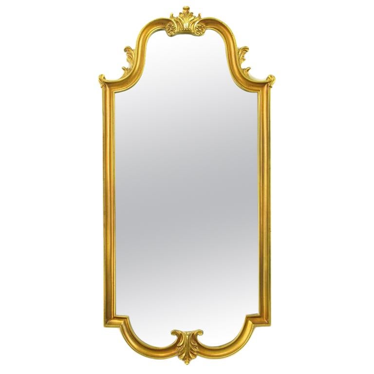 Gilt Composite Wood & Gesso Empire  Style Wall Mirror For Sale