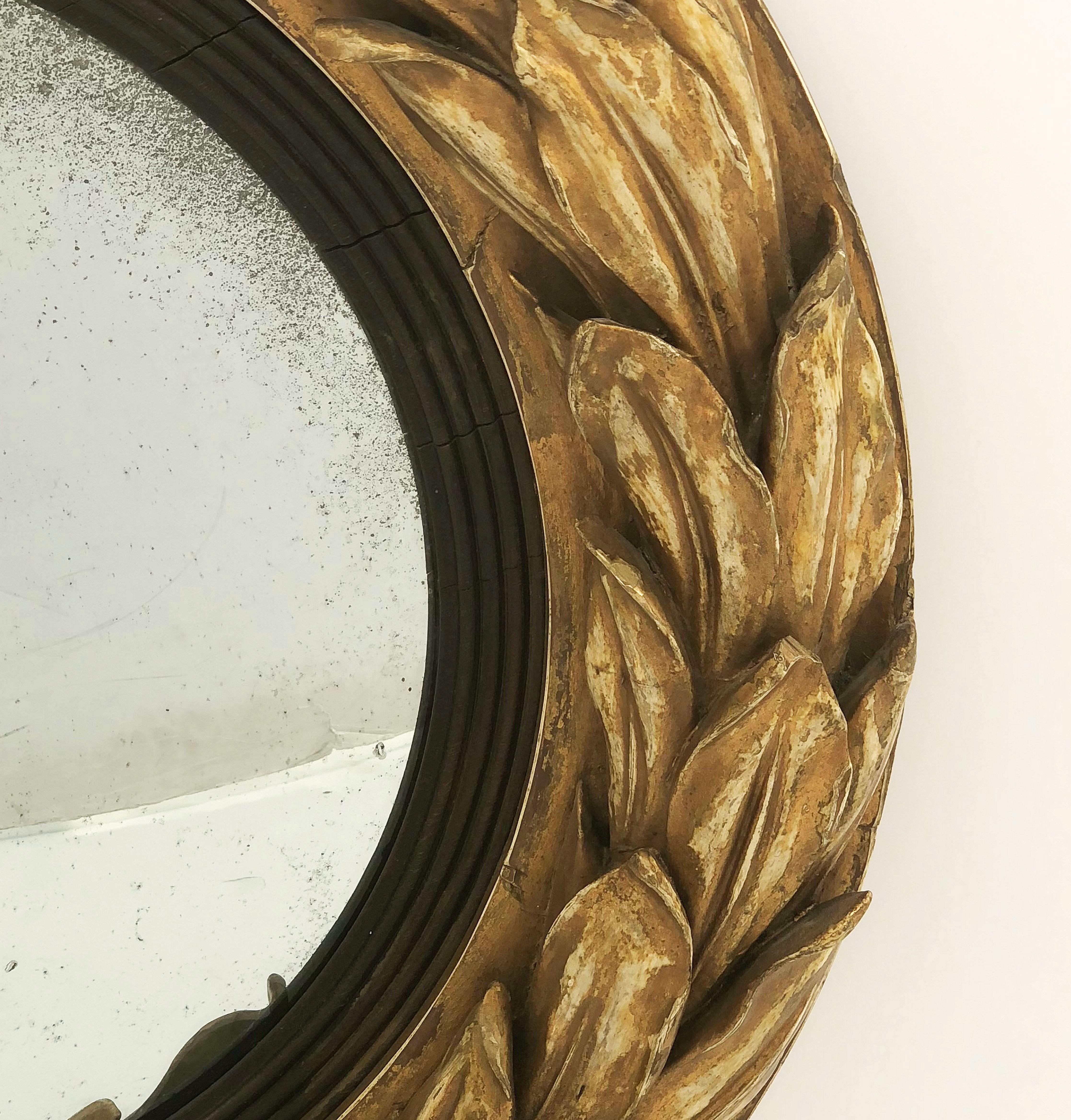 Gilt Convex Mirror from the Regency Era (Diameter 19 1/2) 3