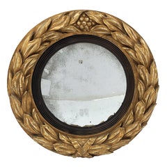 Gilt Convex Mirror from the Regency Era (Diameter 19 1/2)
