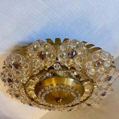 Gilt Crystals Flush Mount