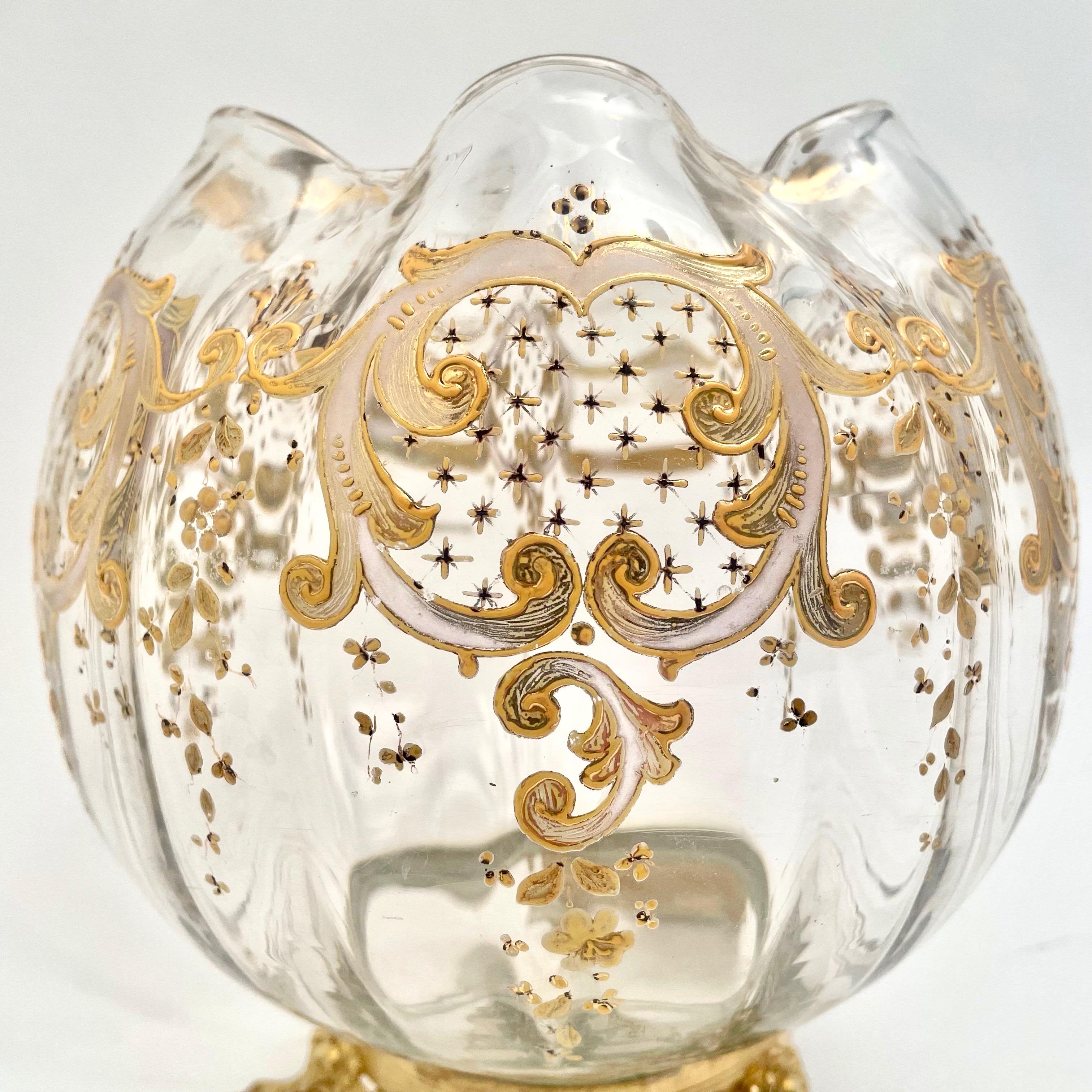 Gilt Decorated St Louis Bowl, France, c.1900 In Good Condition For Sale In London, GB