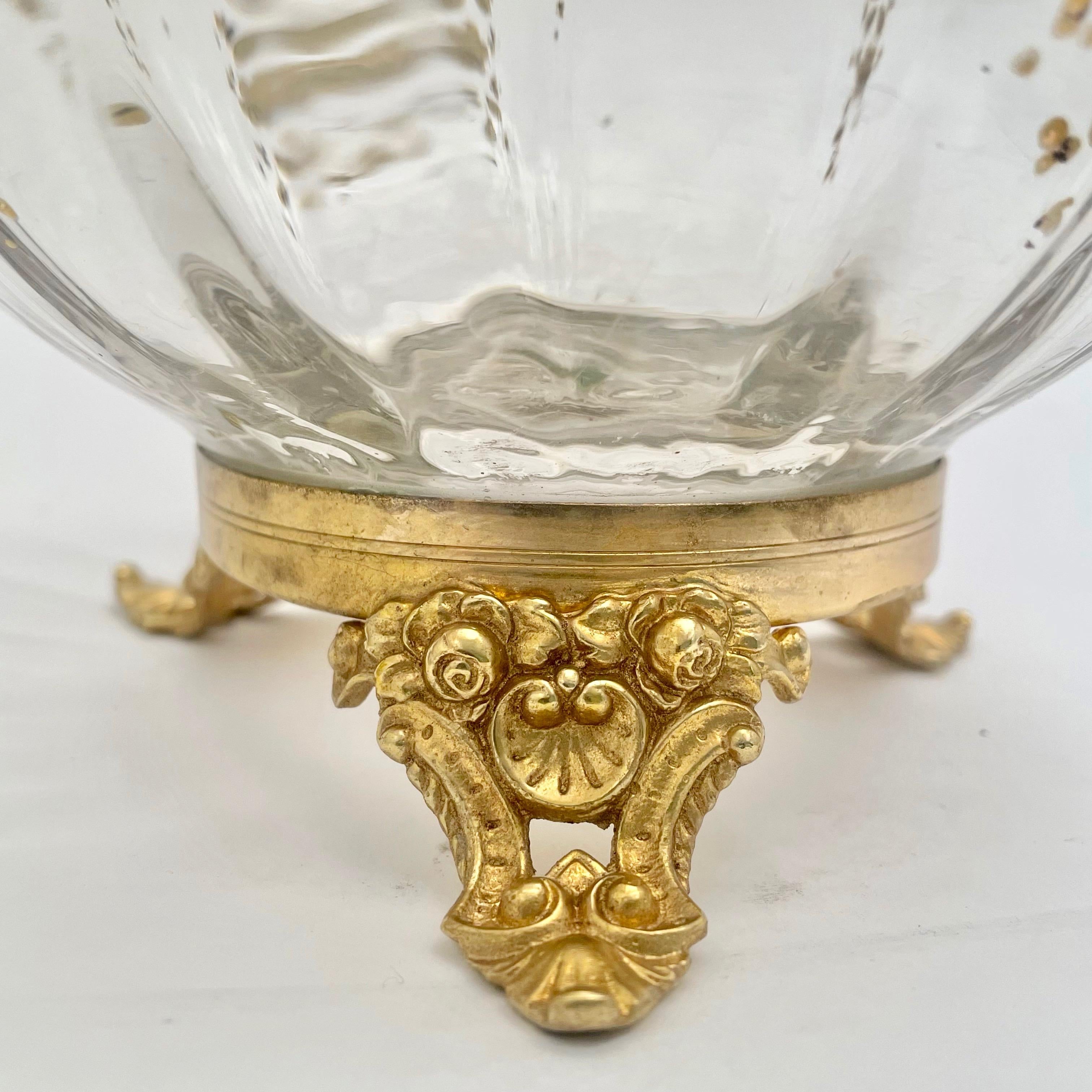 Early 20th Century Gilt Decorated St Louis Bowl, France, c.1900 For Sale