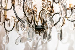 Gilt Decorated Wrought Iron Chandelier