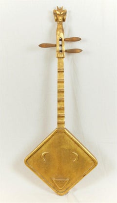 Gilt Decorative String Instrument Wall Hanging