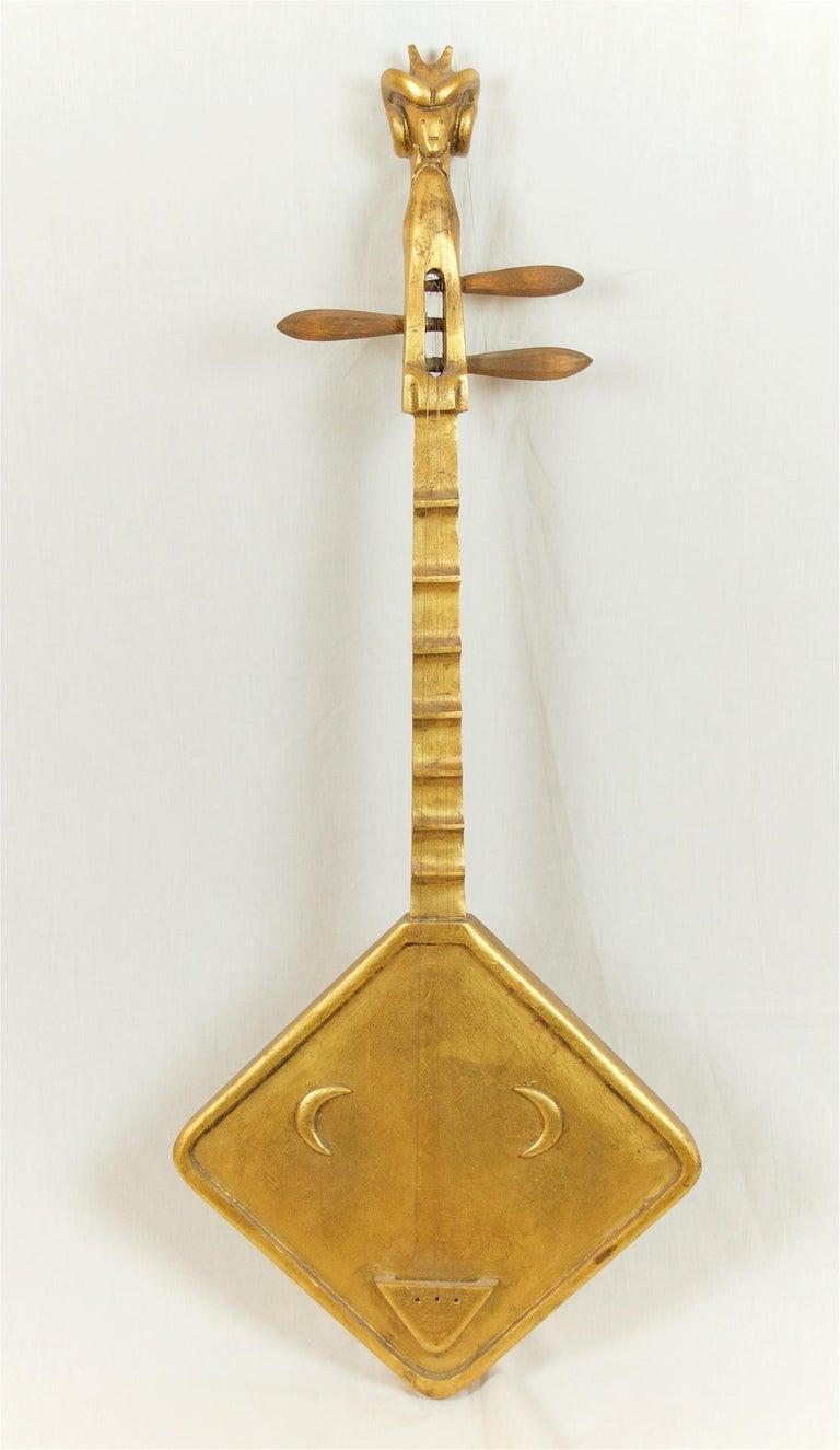 Gilt Decorative String Instrument Wall Hanging at 1stDibs