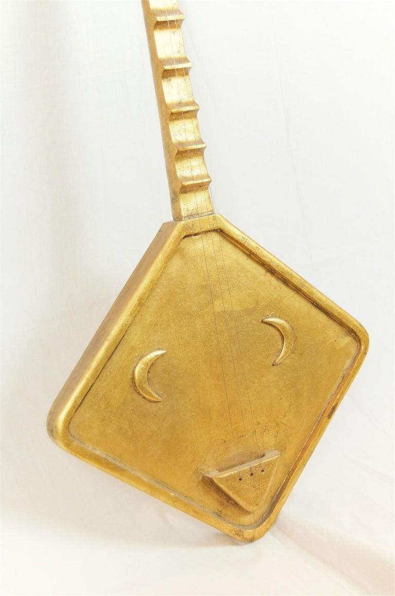 Gilt Decorative String Instrument Wall Hanging at 1stDibs