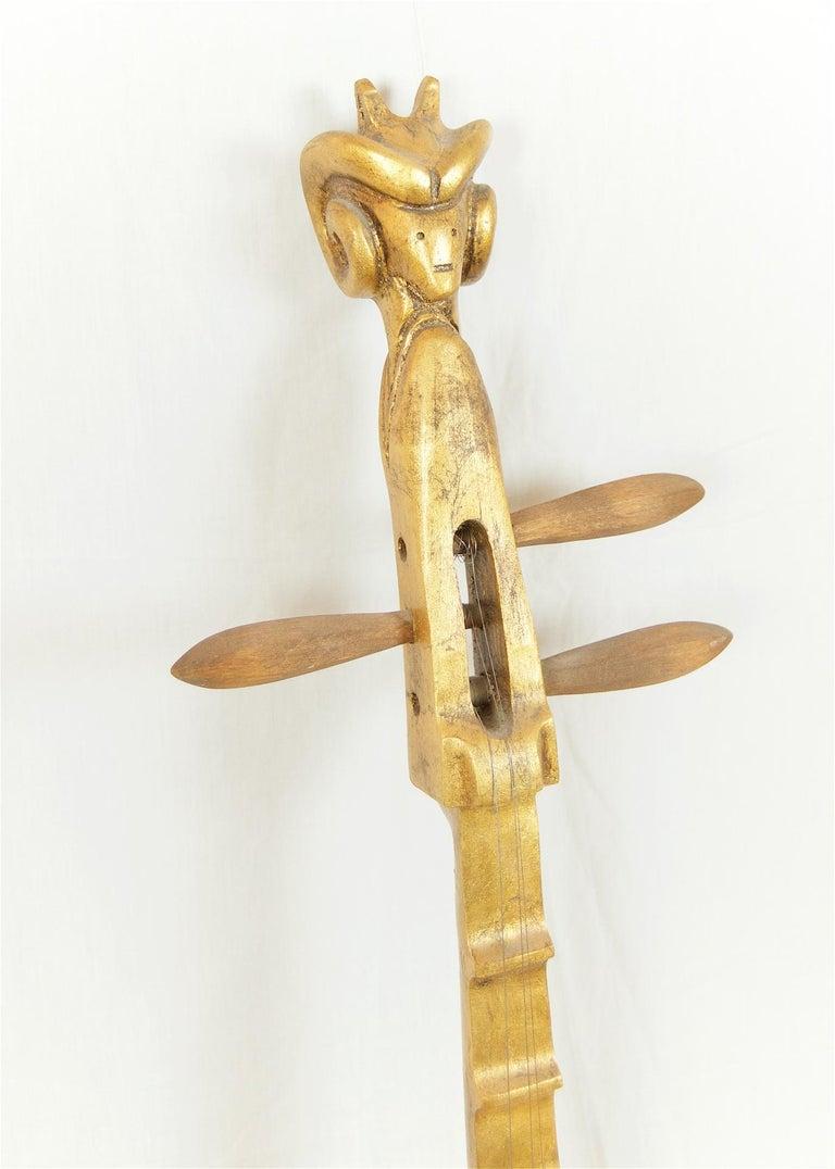 Gilt Decorative String Instrument Wall Hanging at 1stDibs