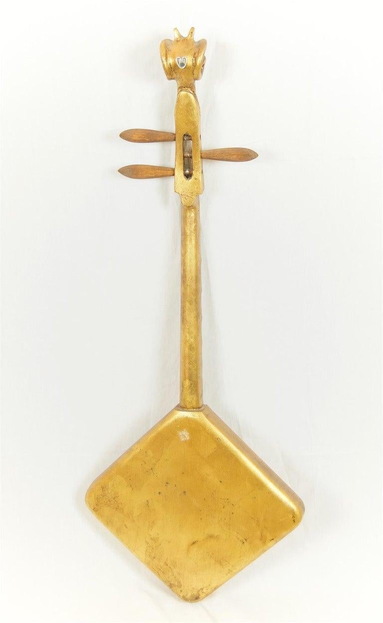 Gilt Decorative String Instrument Wall Hanging at 1stDibs