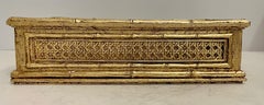 Gilt Faux Bamboo & Faux Caning Tissue Box Holder or Cover