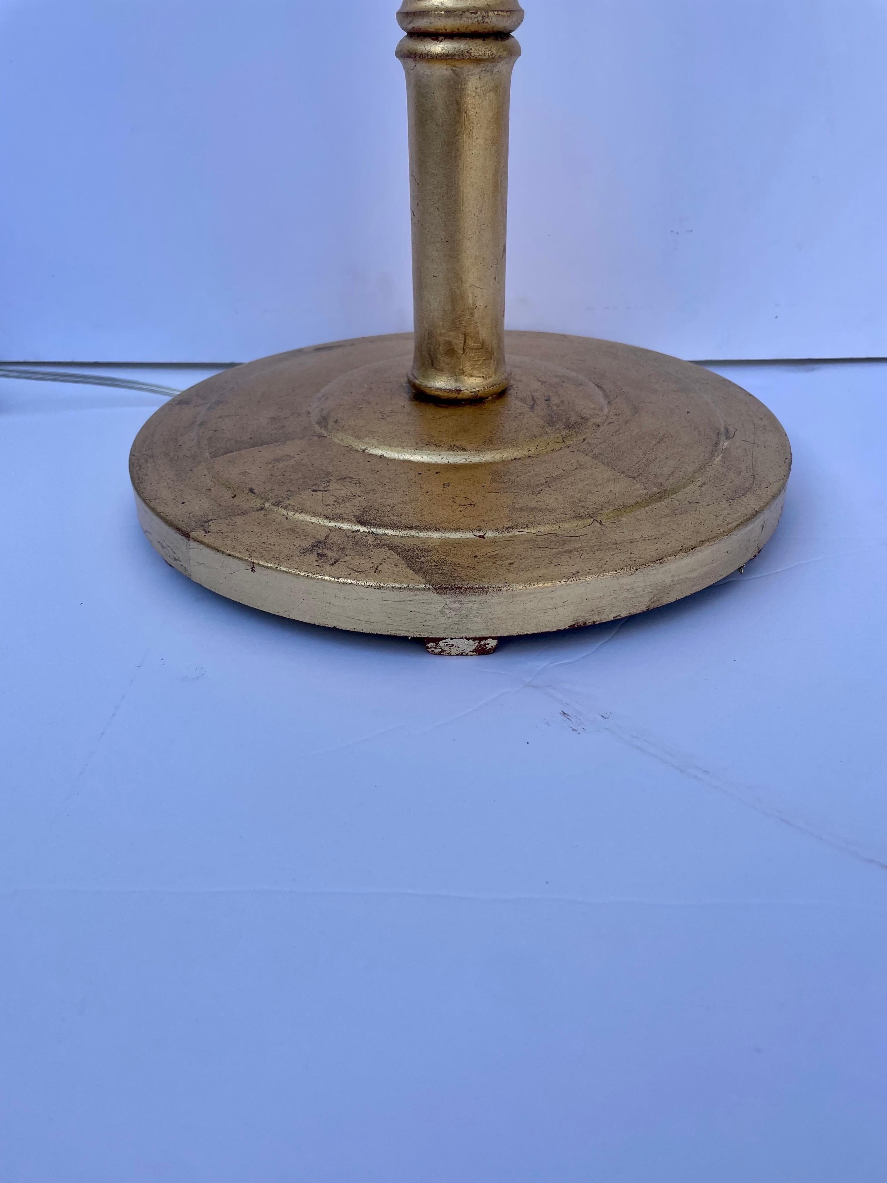 Gilt Faux Bamboo Floor Lamp For Sale 2