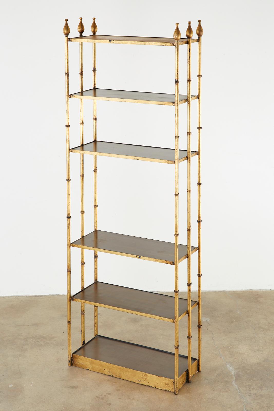 faux bamboo etagere