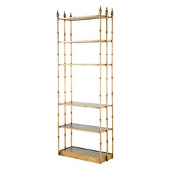 Etagere aus vergoldetem Bambus-Eisen Display-Regale