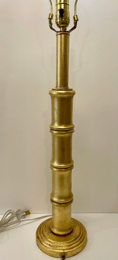 Gilt Faux Bamboo Lamp
