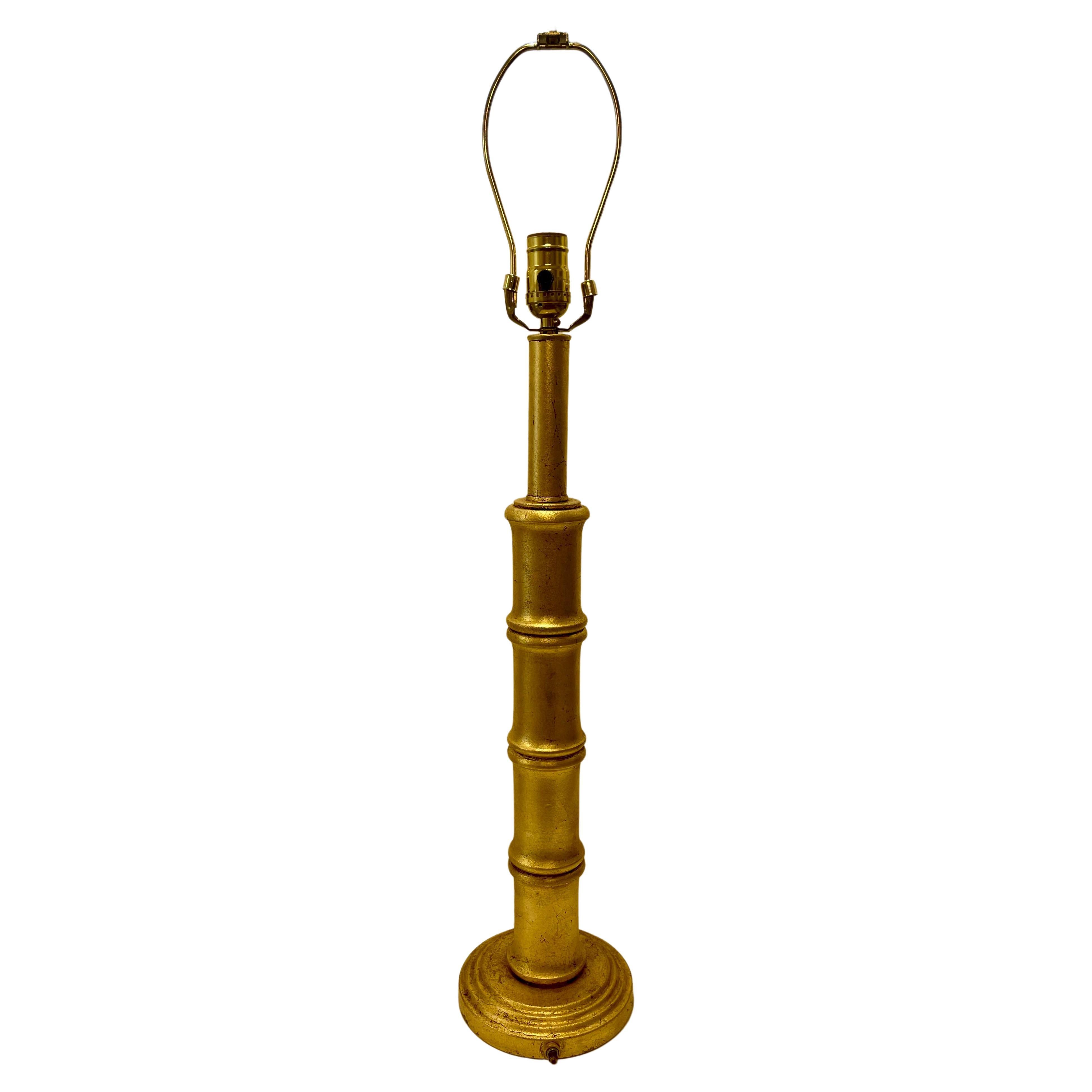 Gilt Faux Bamboo Lamp