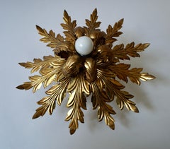 Gilt Firenze Wall Lamp by Hans Kögl, Brass, Hollywood Regency Style