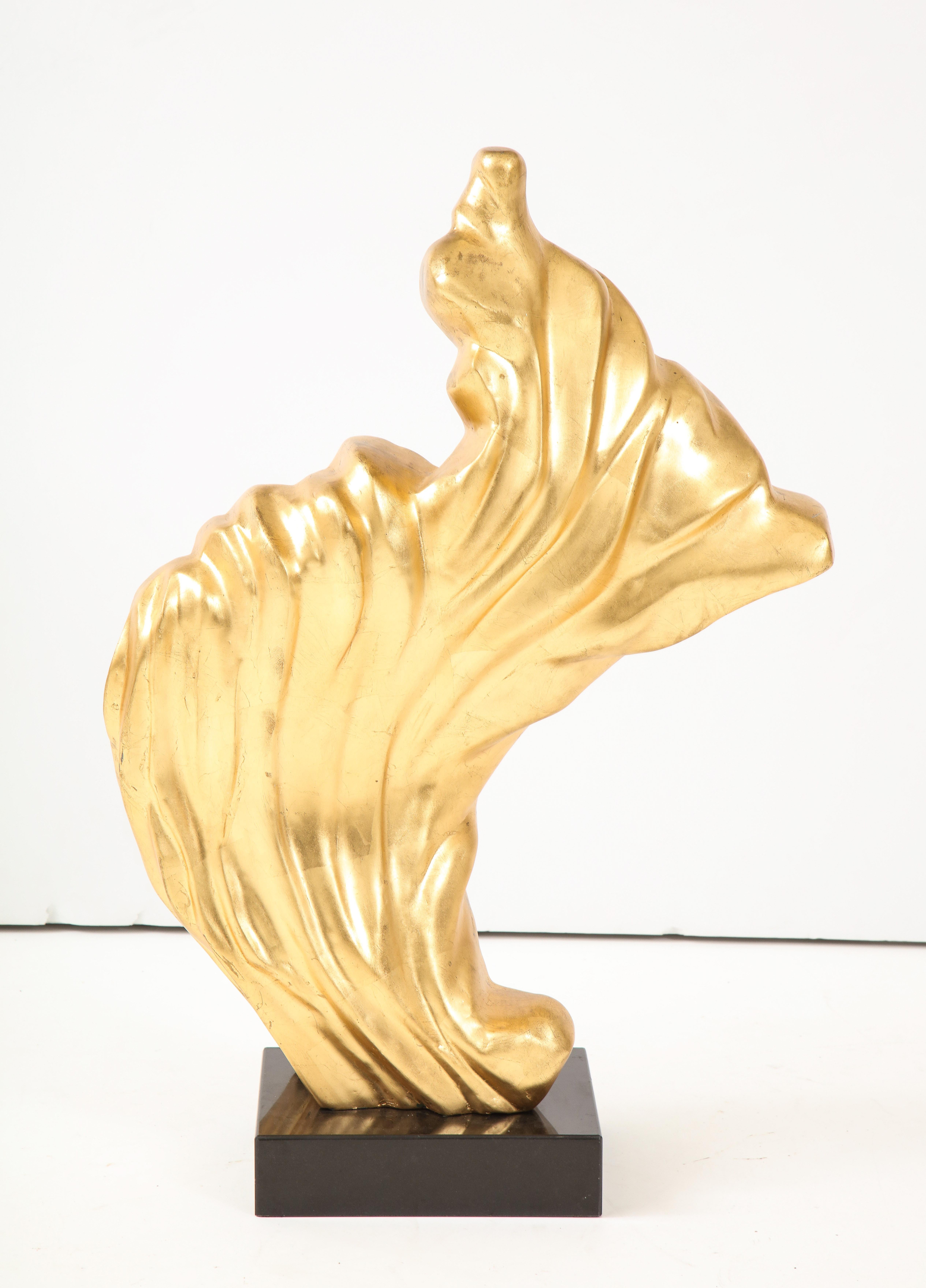 Plaster 20th Century Gilt Flame Sculpture For Sale