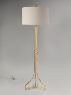 Gilt Floor Lamp 1940's French style of Gilbert Poillerat Beautiful Craftsmanship