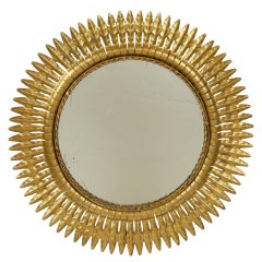 Gilt Floral Midcentury Mirror