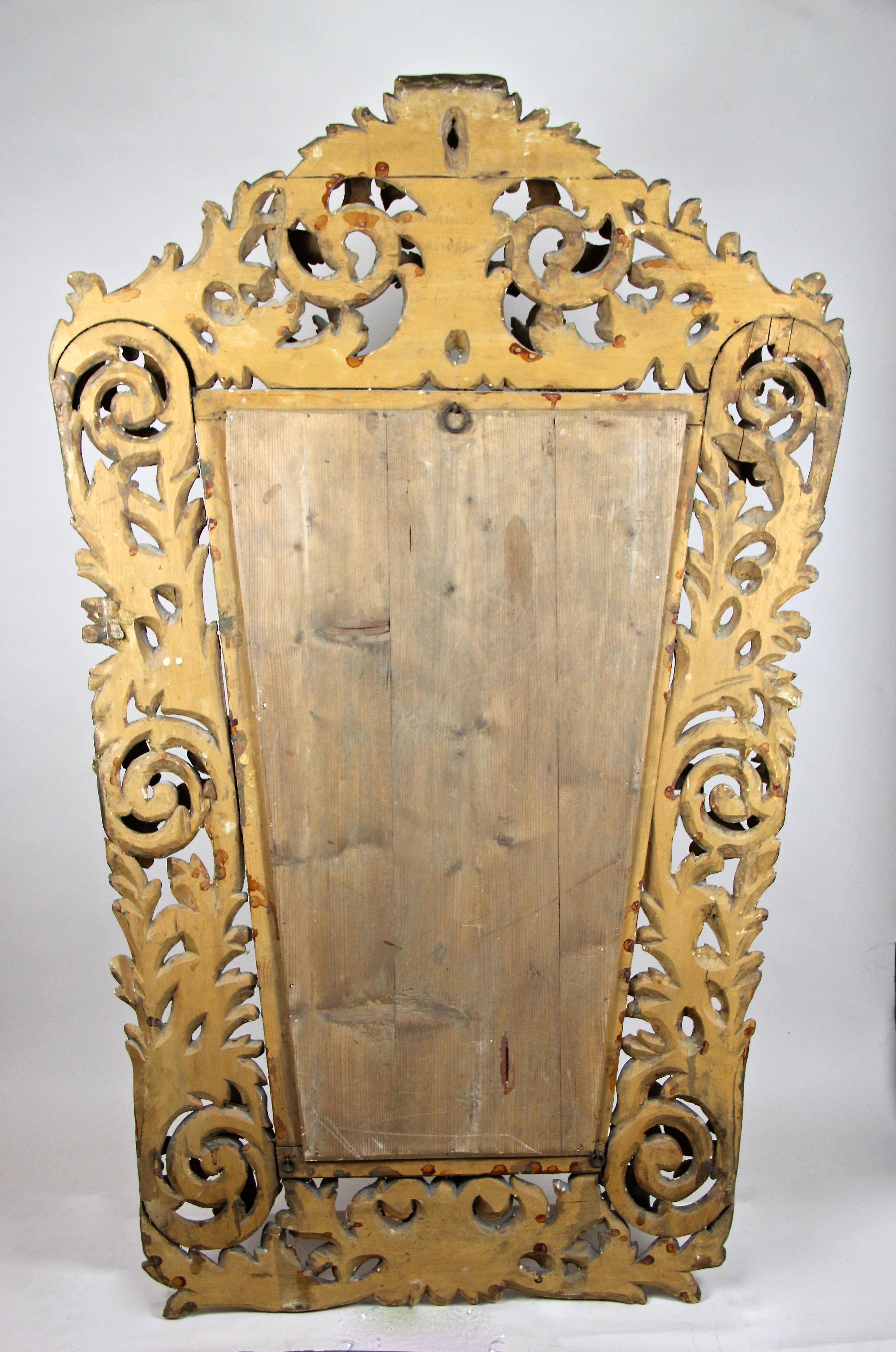 Gilt Florentine Wall Mirror Hand Carved, Austria, circa 1850 14