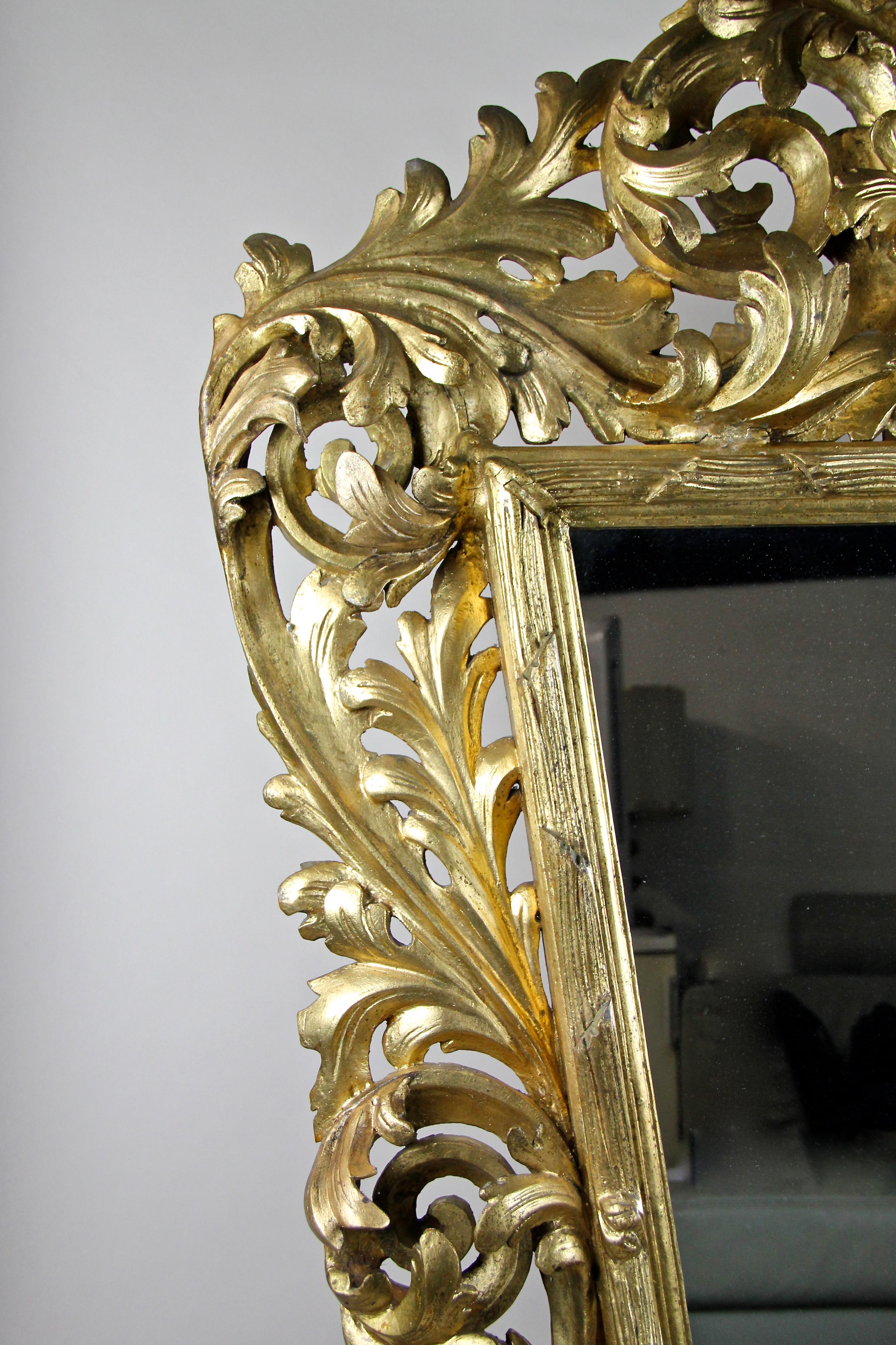Gilt Florentine Wall Mirror Hand Carved, Austria, circa 1850 1