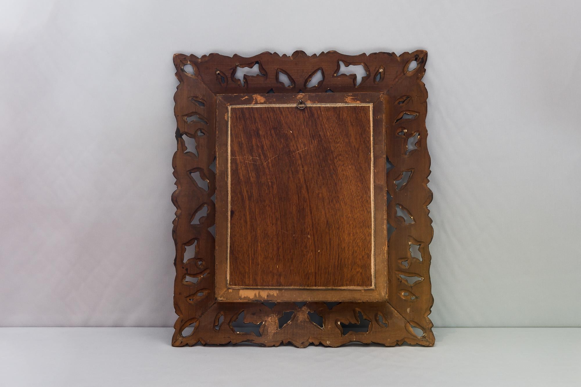 Gilt Florentine Wall Mirror Hand Carved, Austria, circa 1880 In Good Condition In Wien, AT