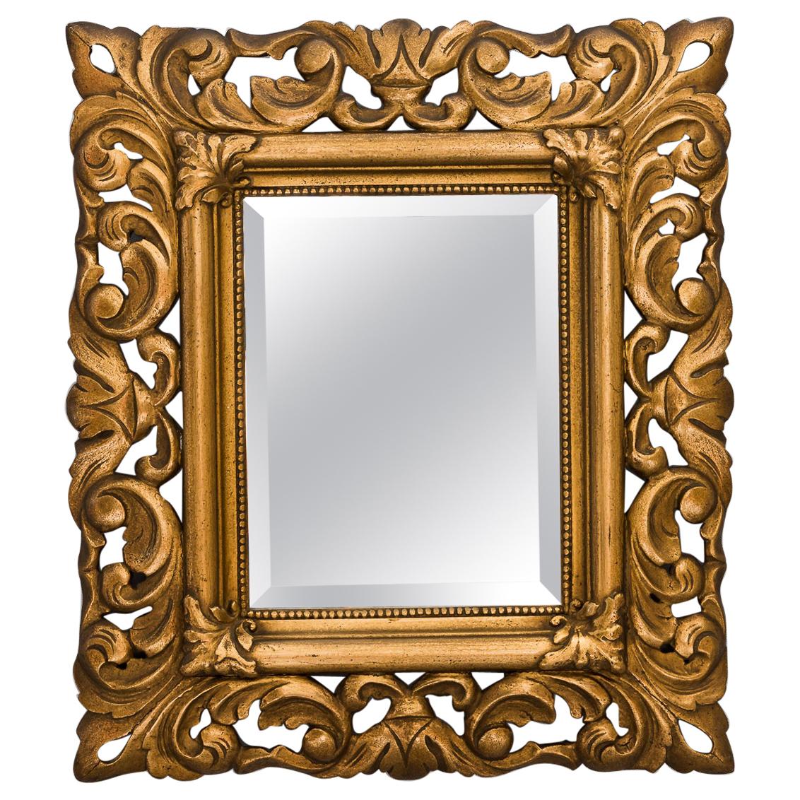 Gilt Florentine Wall Mirror Hand Carved, Austria, circa 1880